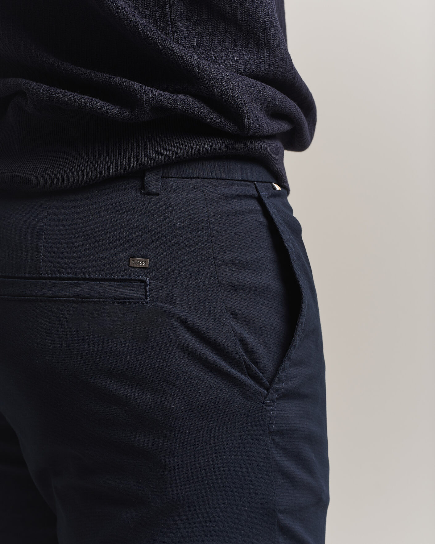 Herren | Hosen | BOSS BLACK | Kaiton Structured Chinos Dark Blue