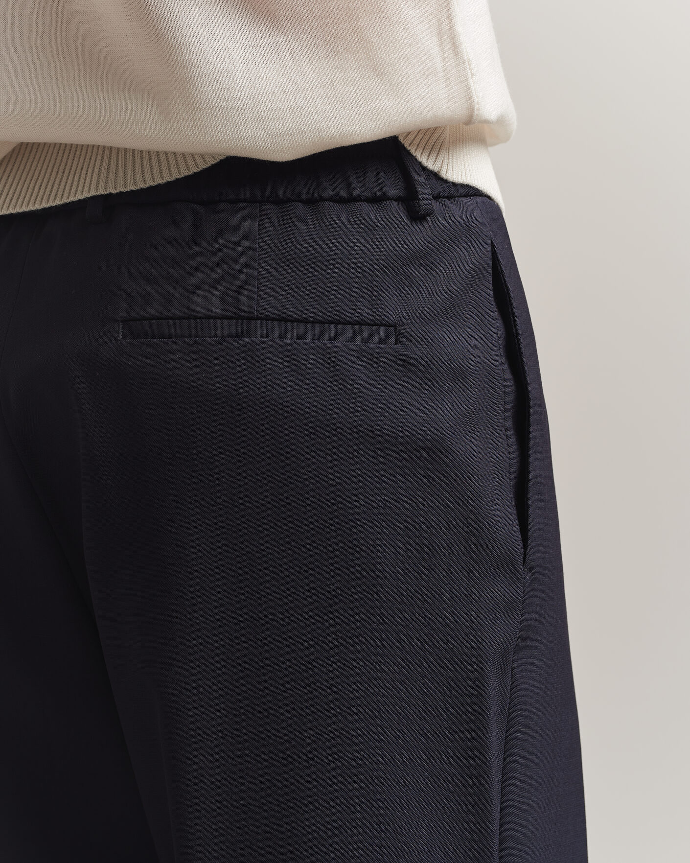 Herren | Hosen | BOSS BLACK | Pat Pleated Wool Trousers Dark Blue