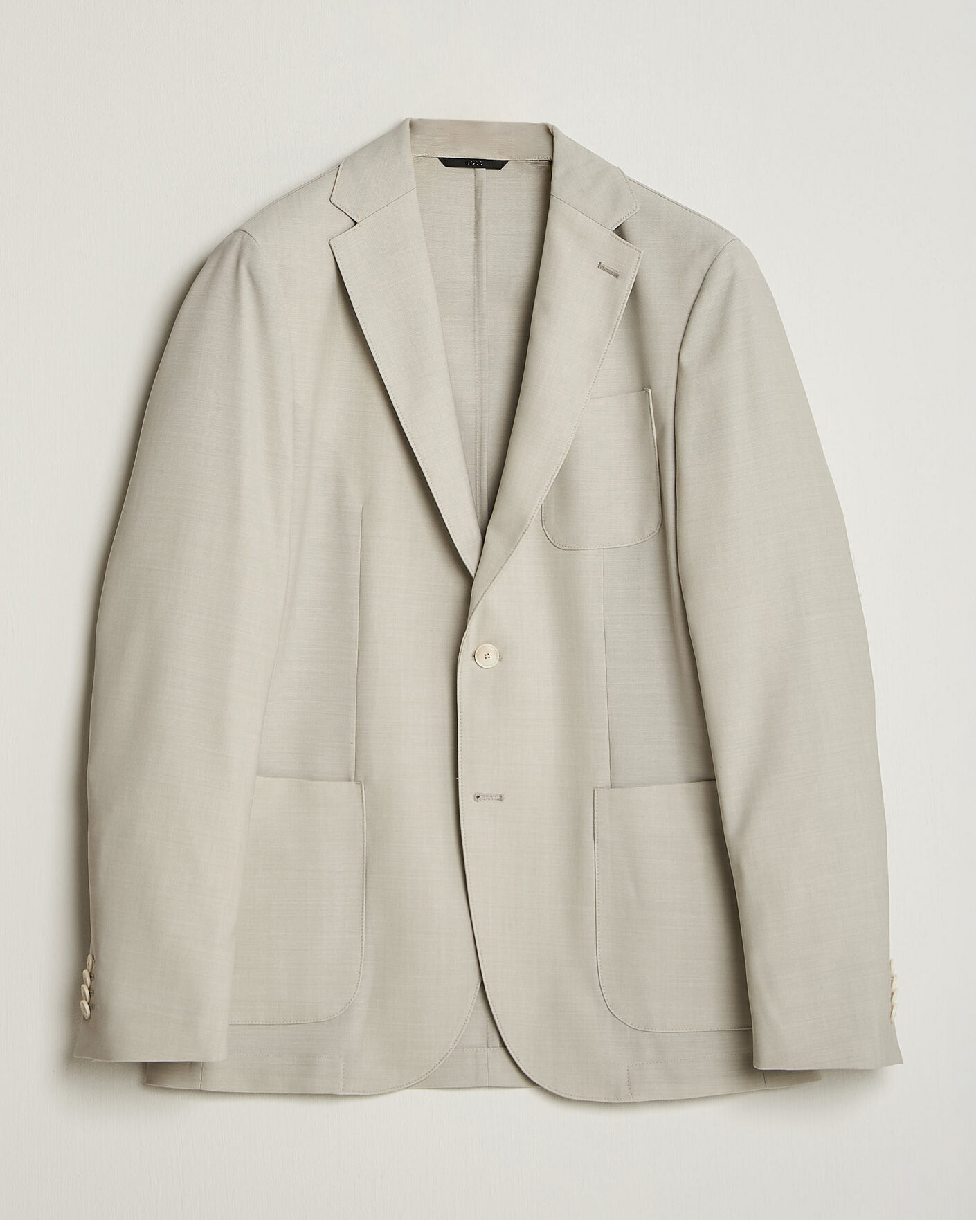 Herren | Sakkos | BOSS BLACK | Hanry Wool Patch Pocket Blazer Light Beige