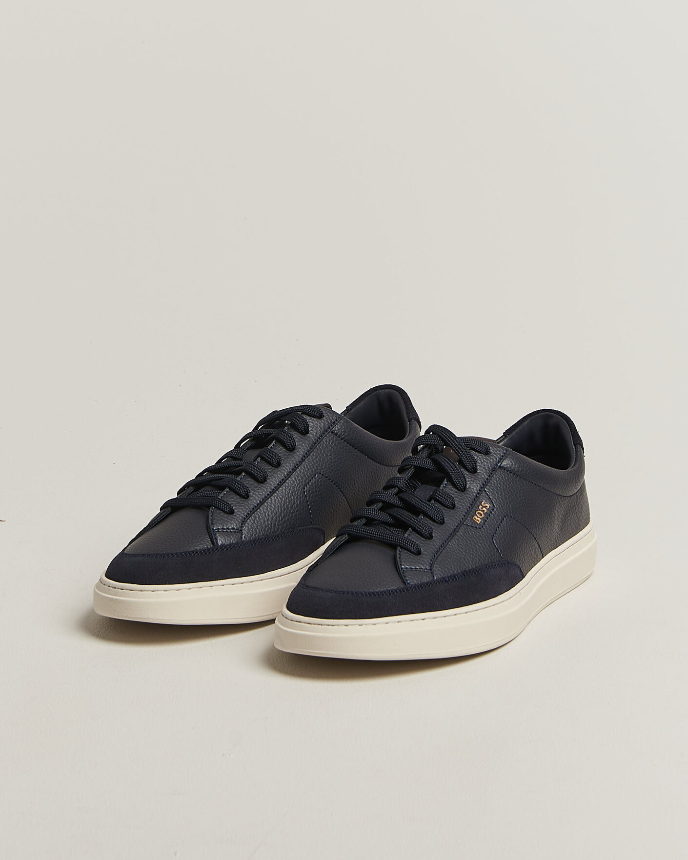 Herren | Sneaker | BOSS BLACK | Kieran Leather/Suede Sneaker Dark Blue