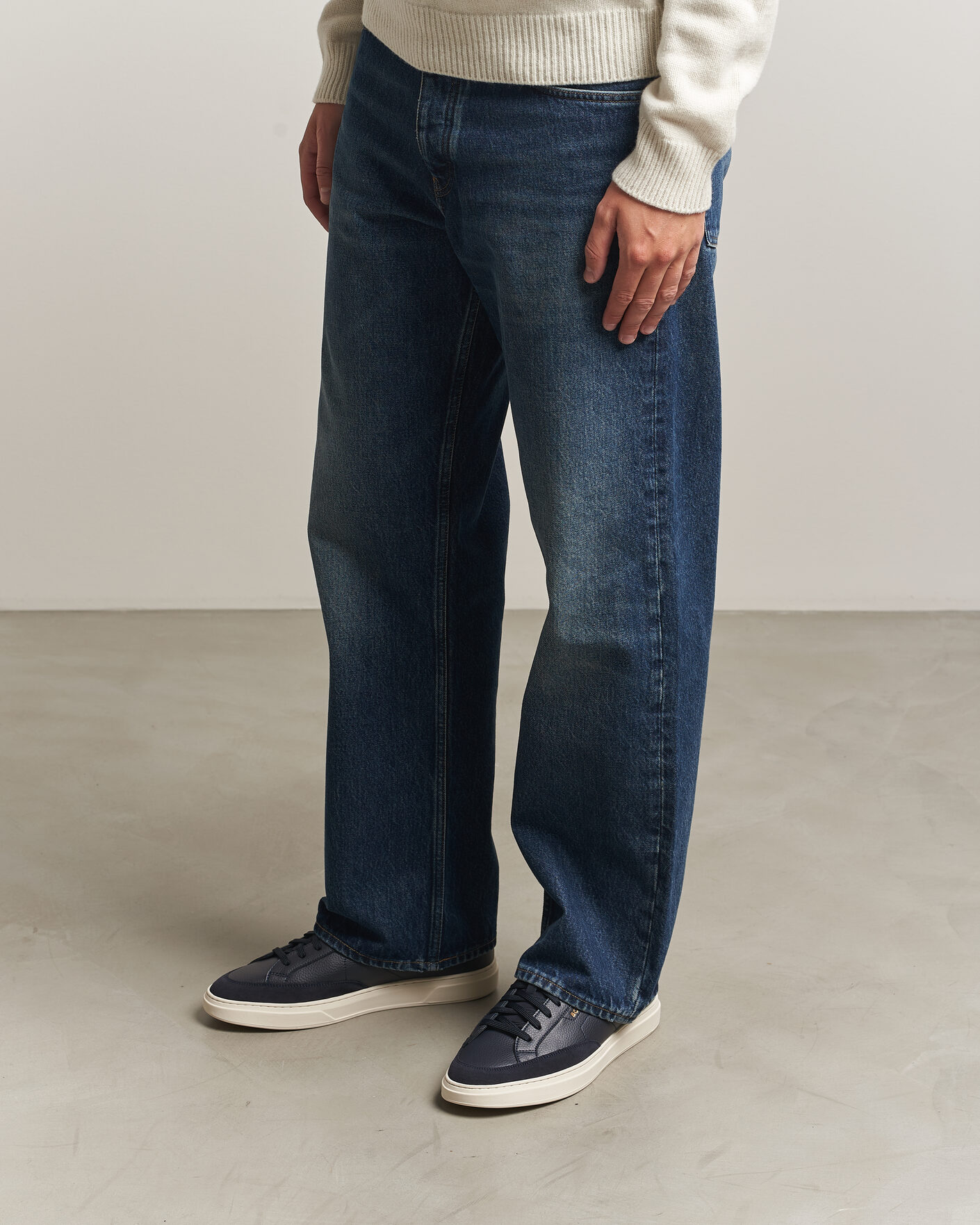 Herren | Sneaker | BOSS BLACK | Kieran Leather/Suede Sneaker Dark Blue
