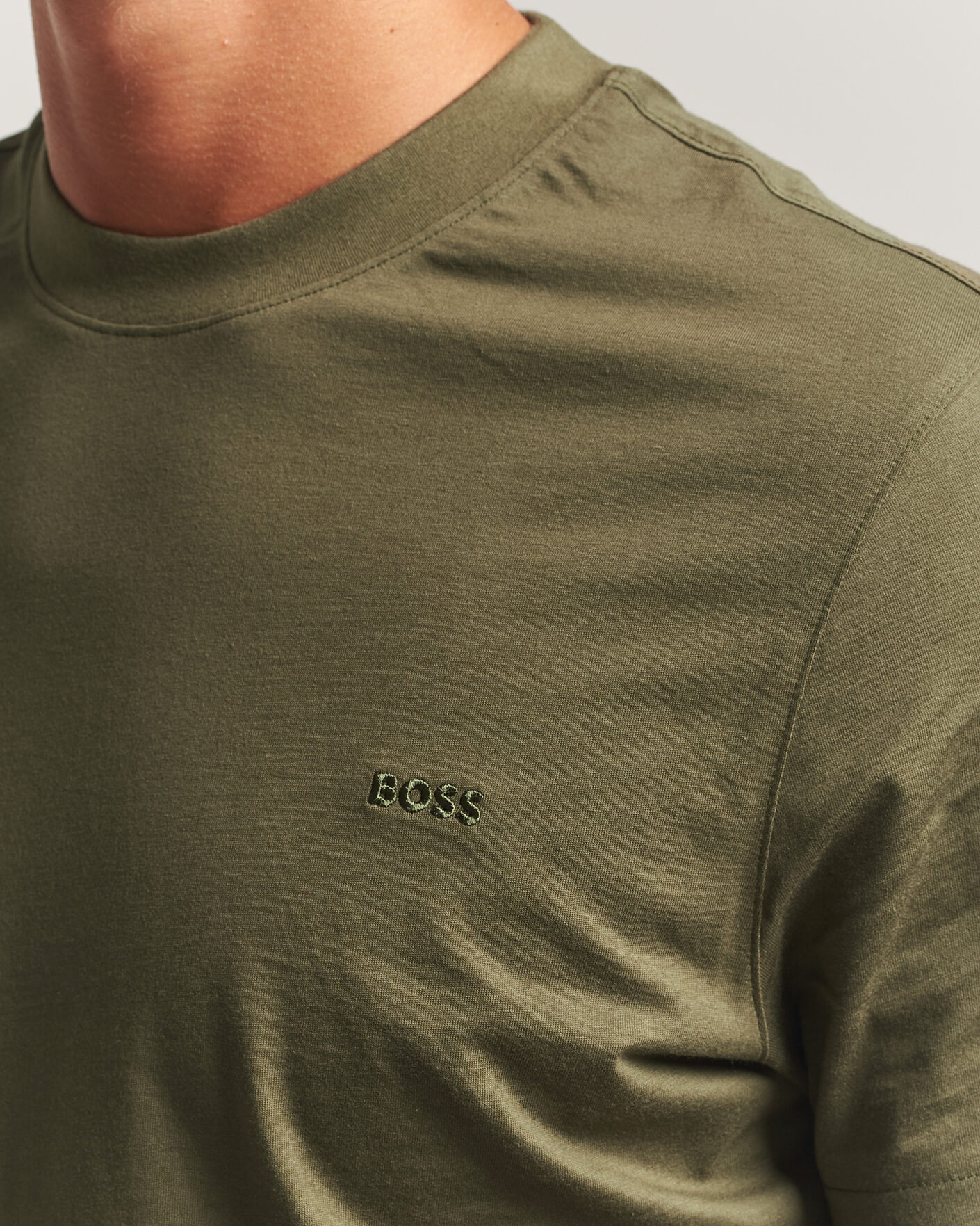 Herren | T-Shirts | BOSS BLACK | Thompson Crew Neck T-Shirt Open Green