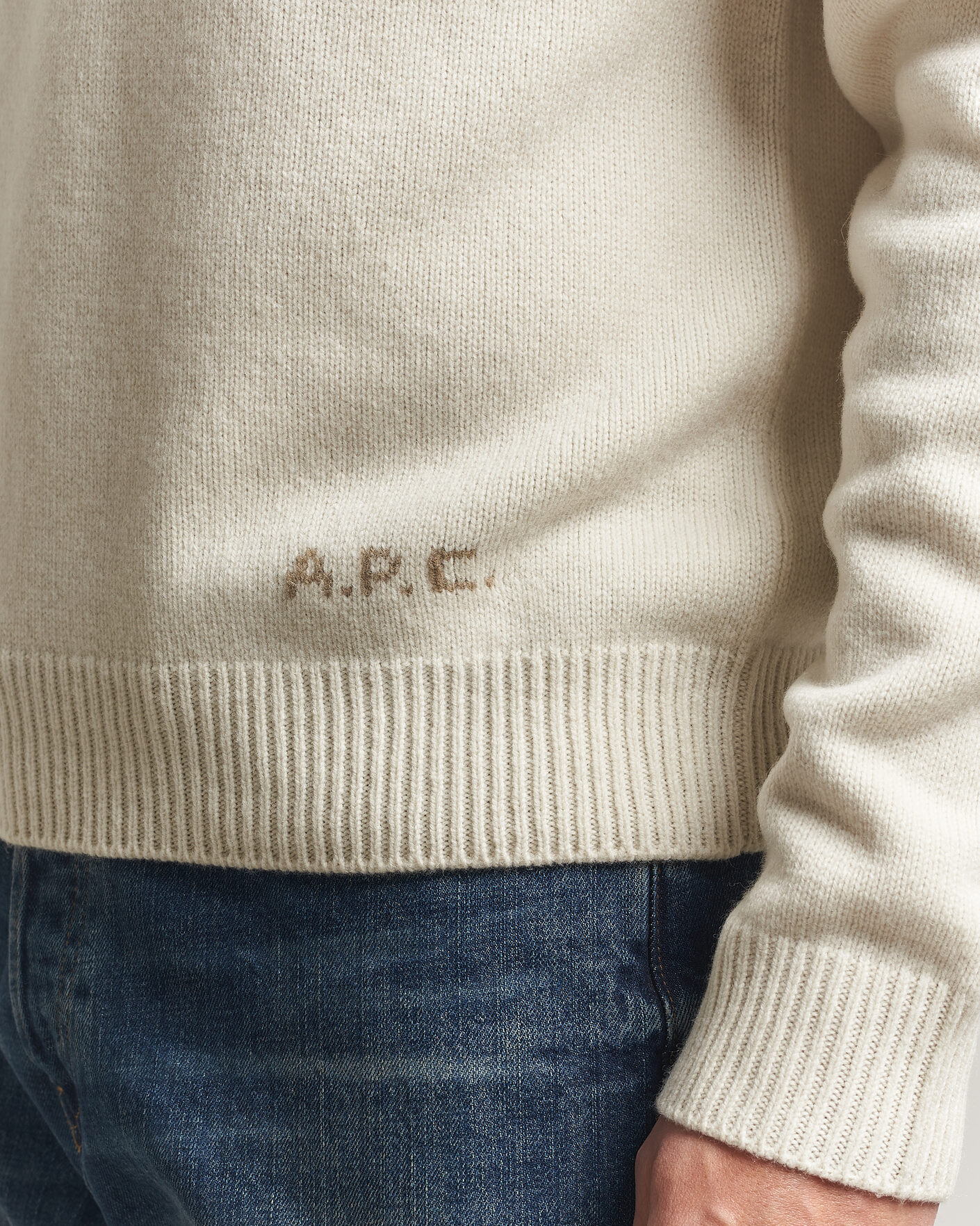 Herren | Pullover | A.P.C. | Edmond Wool Knitted Sweater Ecru