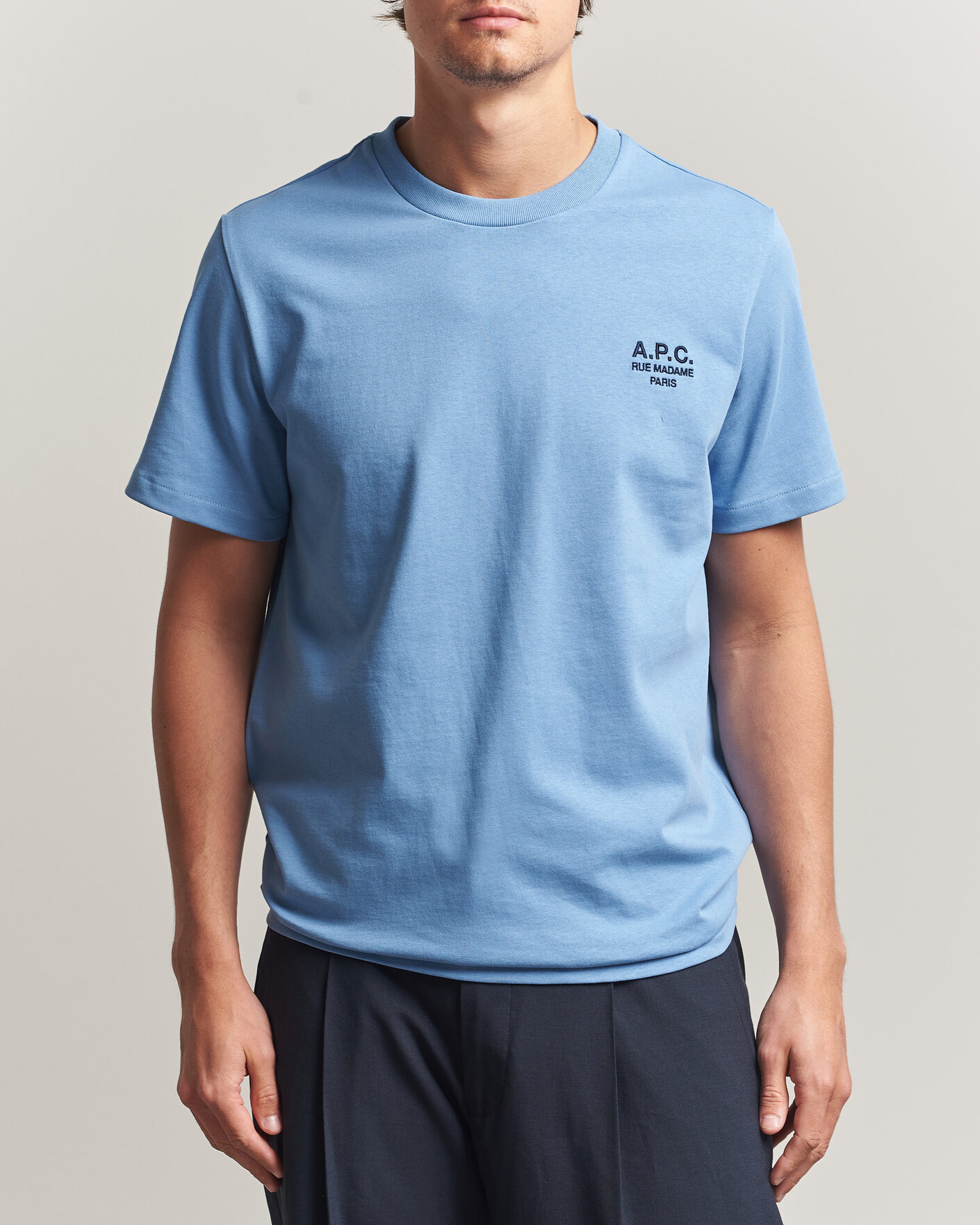 Herren | T-Shirts | A.P.C. | Rue Madame T-Shirt Light Blue