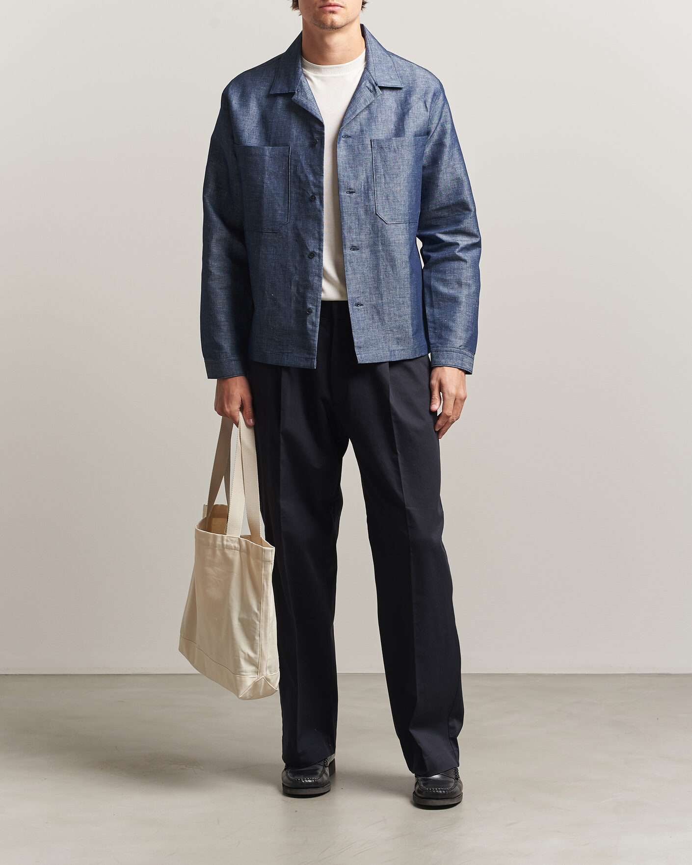 Herren | Hosen | NN07 | Kay Relaxed Fit Pleated Cotton Trousers Navy Blue