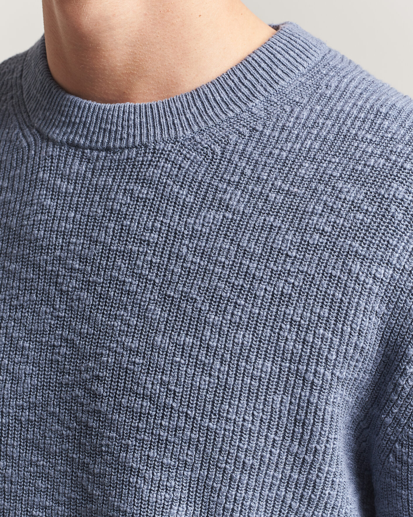 Herren | Pullover | NN07 | Russell Cotton Knitted Sweater Stone Blue