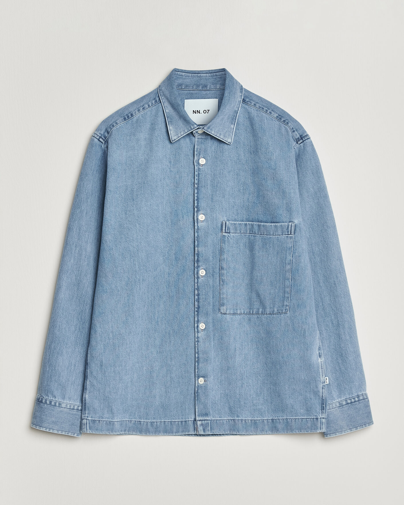 Herren |  | NN07 | Freddy Denim Overshirt Light Blue