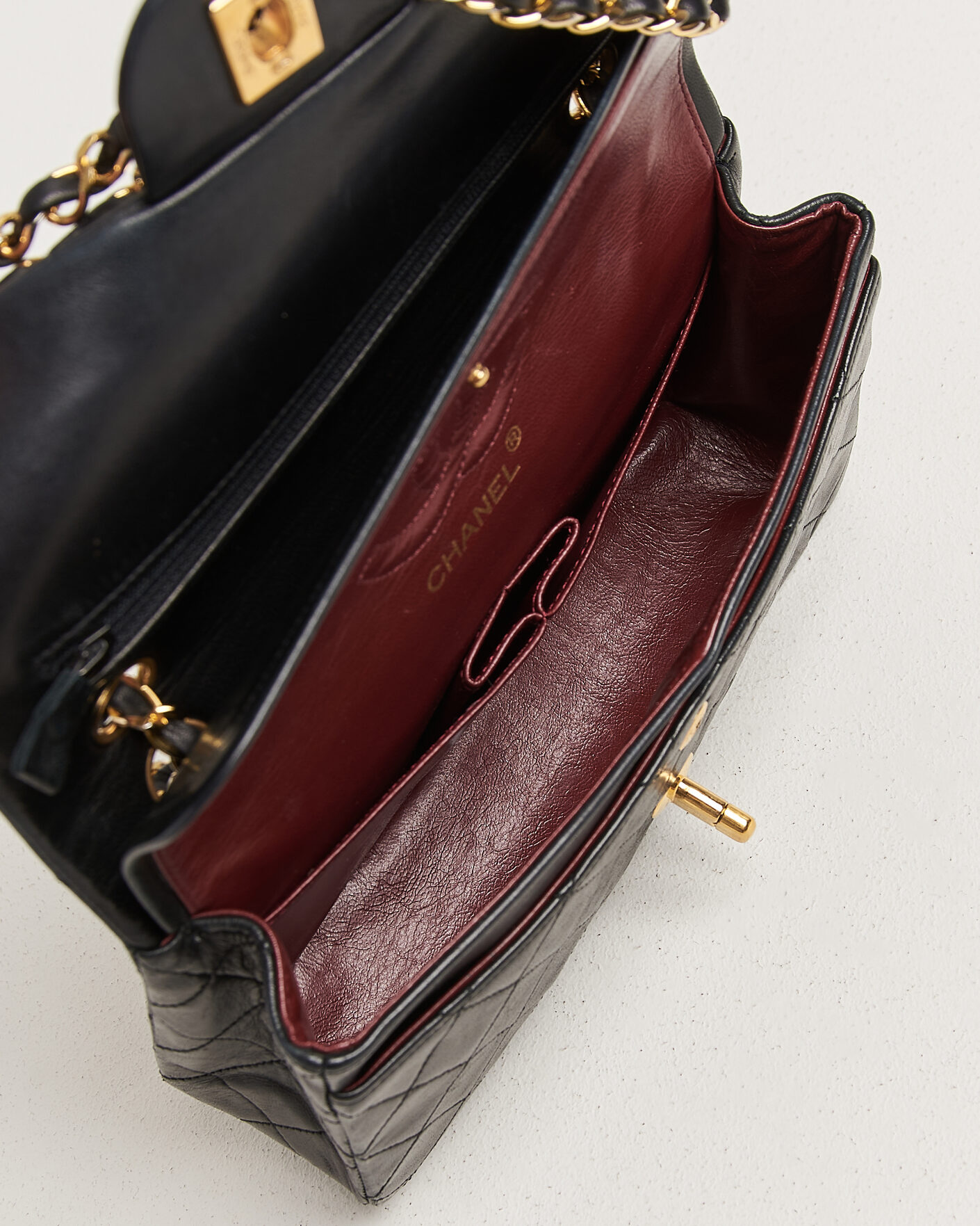 Herren | Chanel Pre-Owned Classic Small Double Flap Bag Black | Chanel Pre-Owned | Classic Small Double Flap Bag Black
