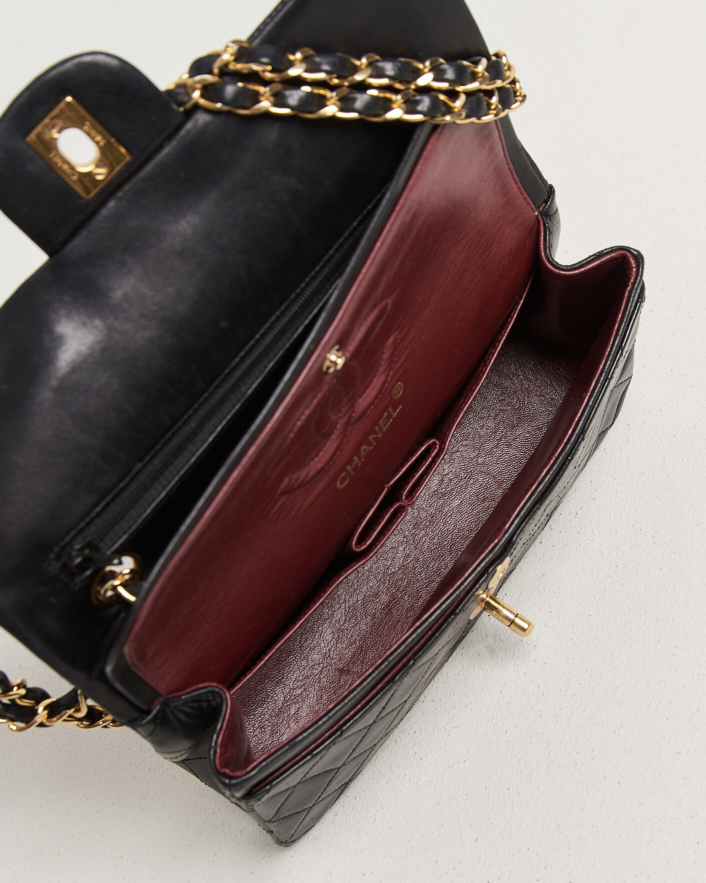 Herren | Chanel Pre-Owned Classic Small Double Flap Bag Black | Chanel Pre-Owned | Classic Small Double Flap Bag Black