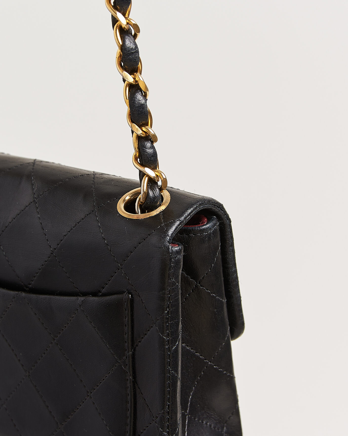 Herren | Chanel Pre-Owned Classic Mini Single Flap Square Bag Black | Chanel Pre-Owned | Classic Mini Single Flap Square Bag Black