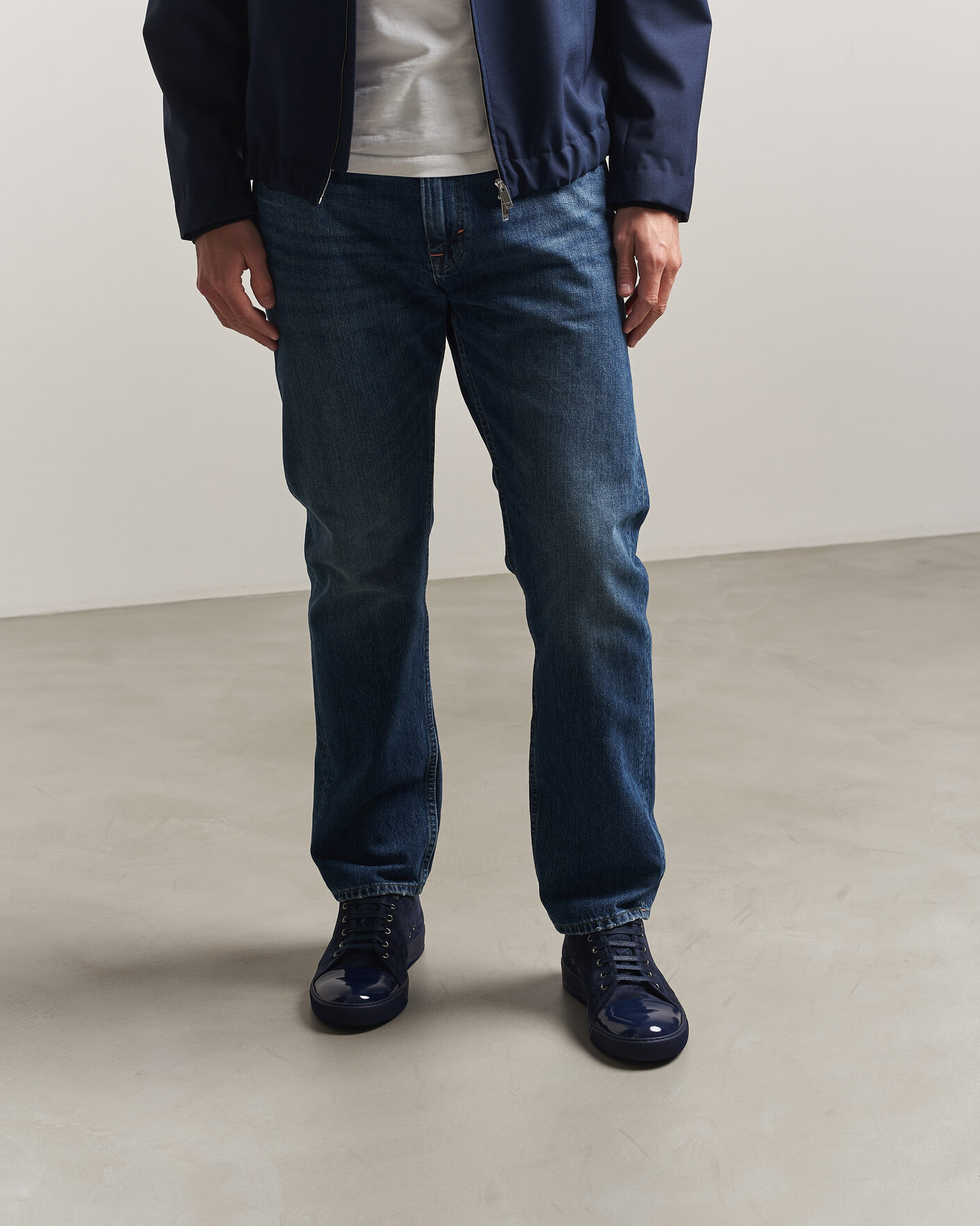 Herren | Sneaker | Lanvin | DBB1 Patent Cap Toe Sneakers Navy/Navy
