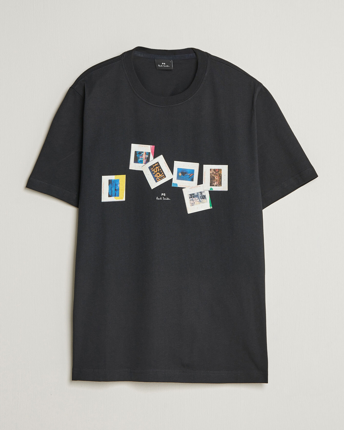 Herren | T-Shirts | PS Paul Smith | Slides Crew Neck T-Shirt Black