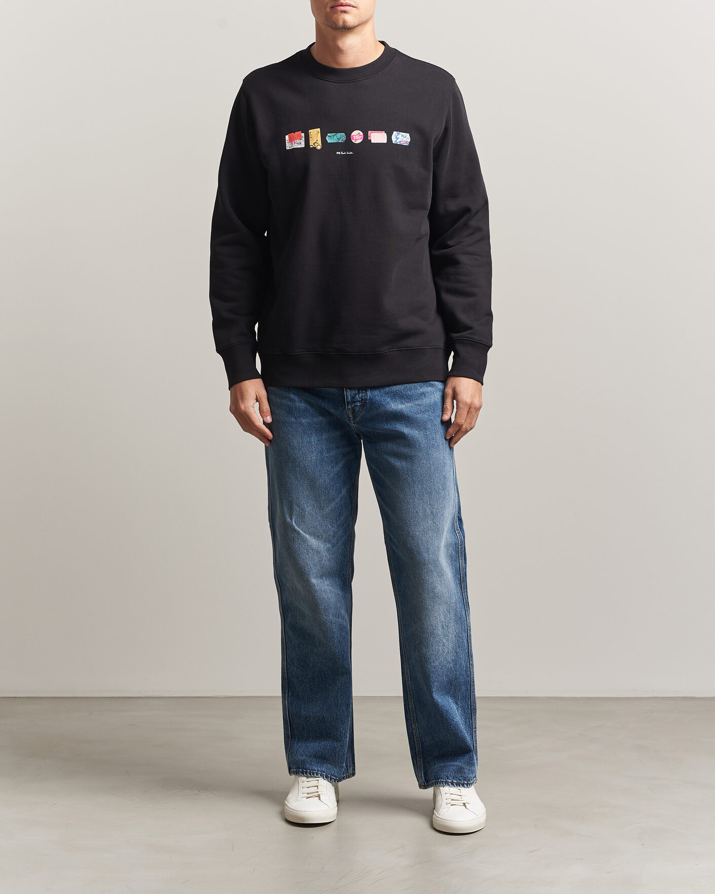 Herren | Pullover | PS Paul Smith | In A Row Crew Neck Sweatshirt Black