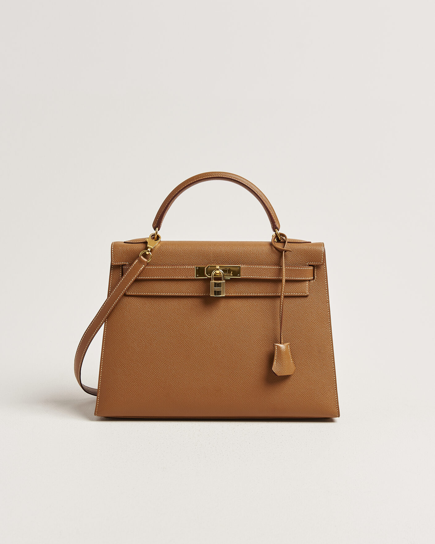 Herren | Pre-Owned & Vintage Bags | Hermès Pre-Owned | Kelly 32 Courchevel Leather Gold