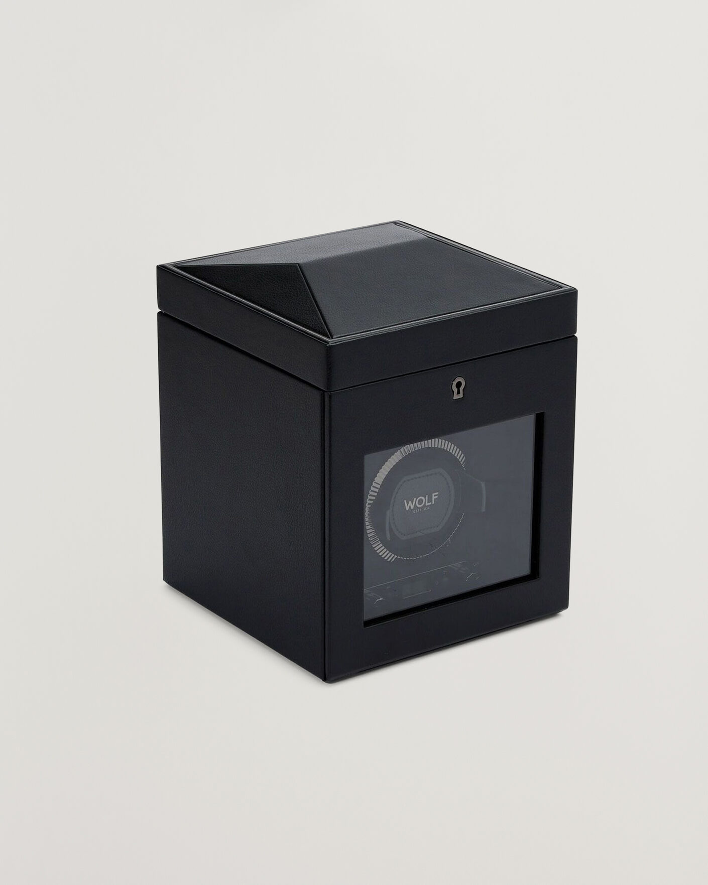 Herren | Uhren- und Schmuckkasten | WOLF | British Racing Single Watch Winder With Storage Black