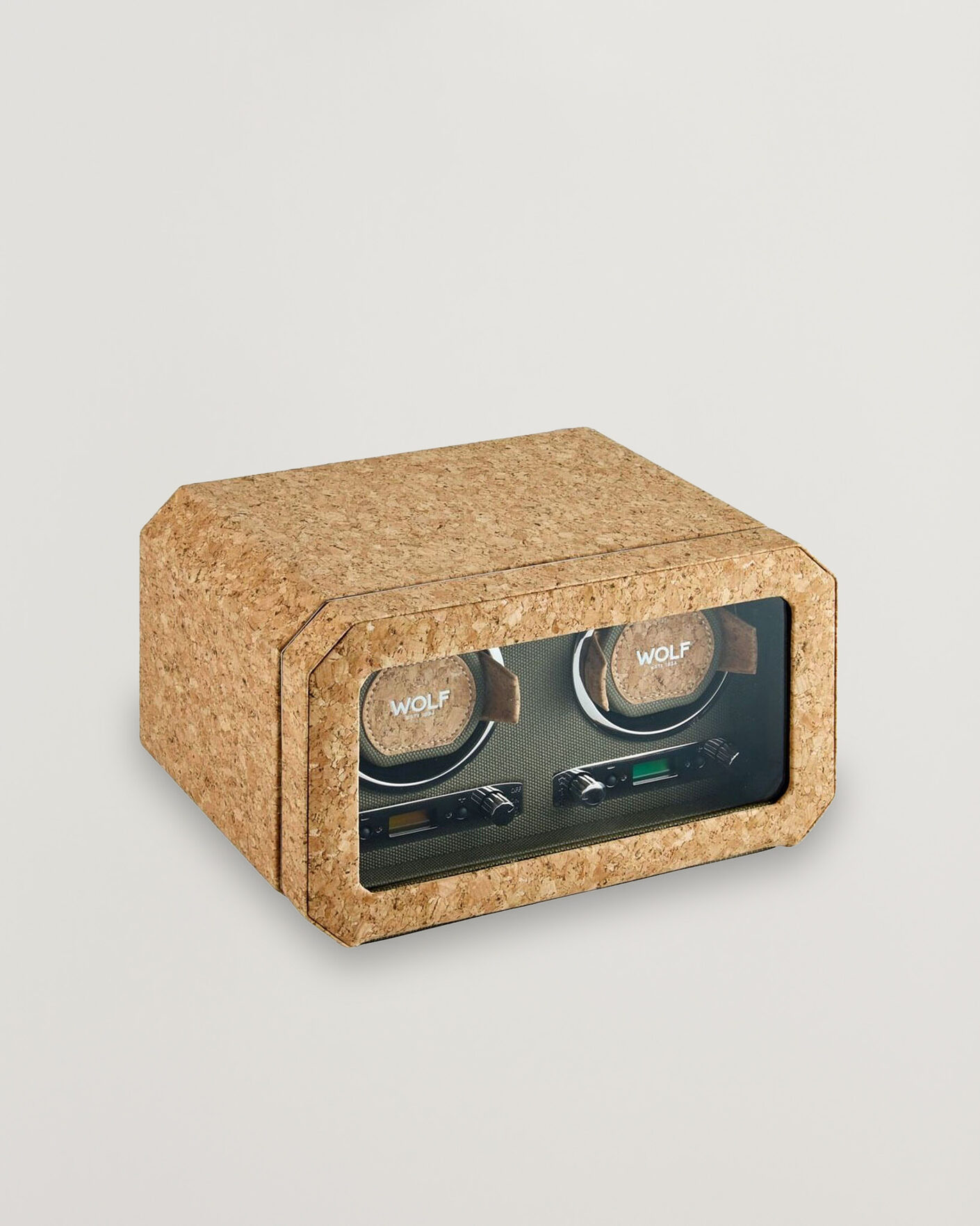 Herren | Uhren- und Schmuckkasten | WOLF | Cortica Double Watch Winder Cork