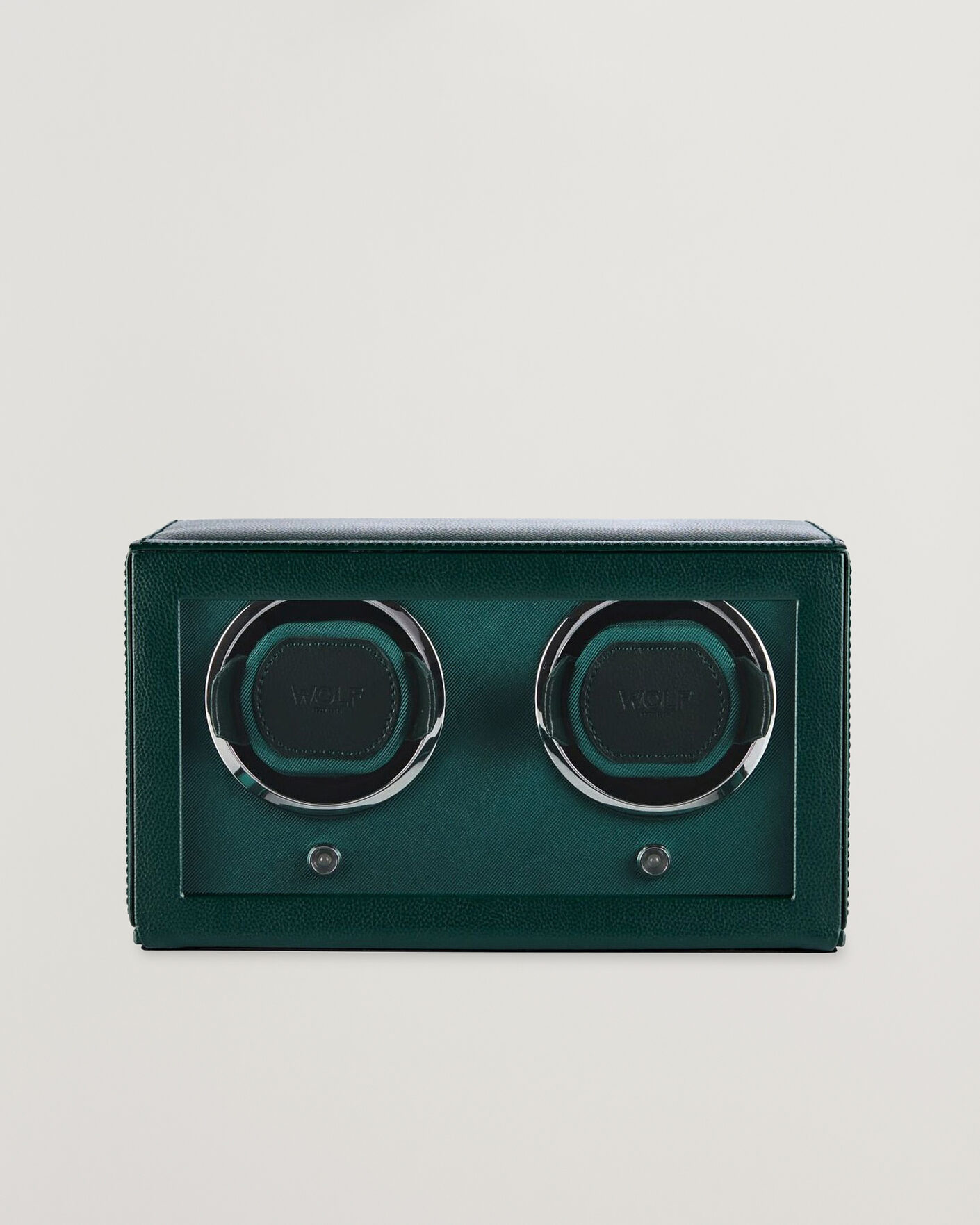 Herren | Uhren- und Schmuckkasten | WOLF | Cub Double Watch Winder With Cover Green