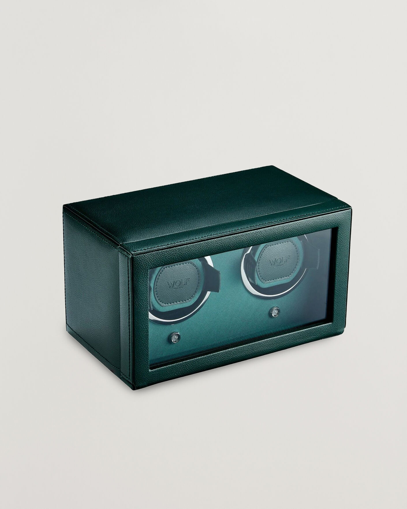 Herren | Uhren- und Schmuckkasten | WOLF | Cub Double Watch Winder With Cover Green