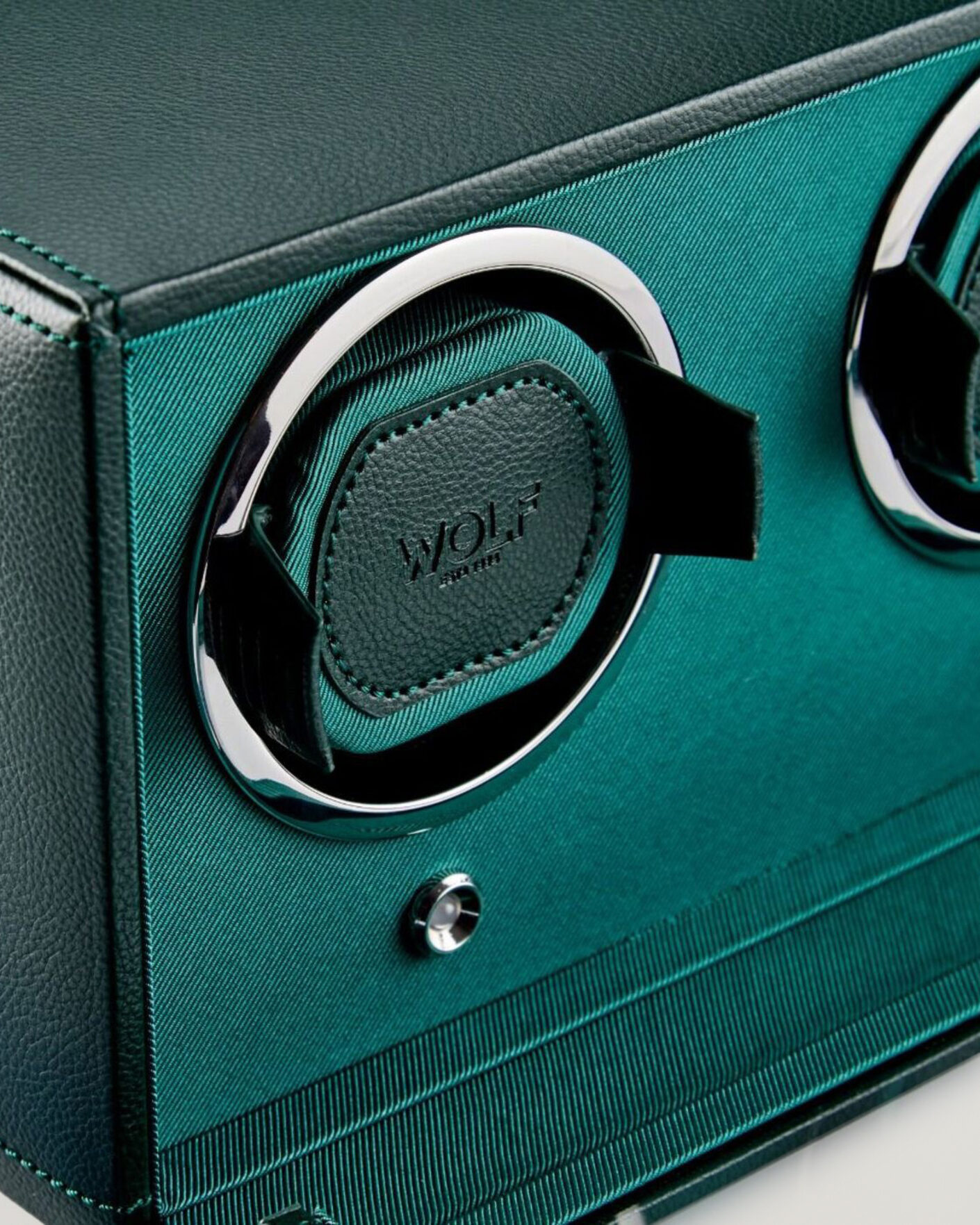 Herren | Uhren- und Schmuckkasten | WOLF | Cub Double Watch Winder With Cover Green