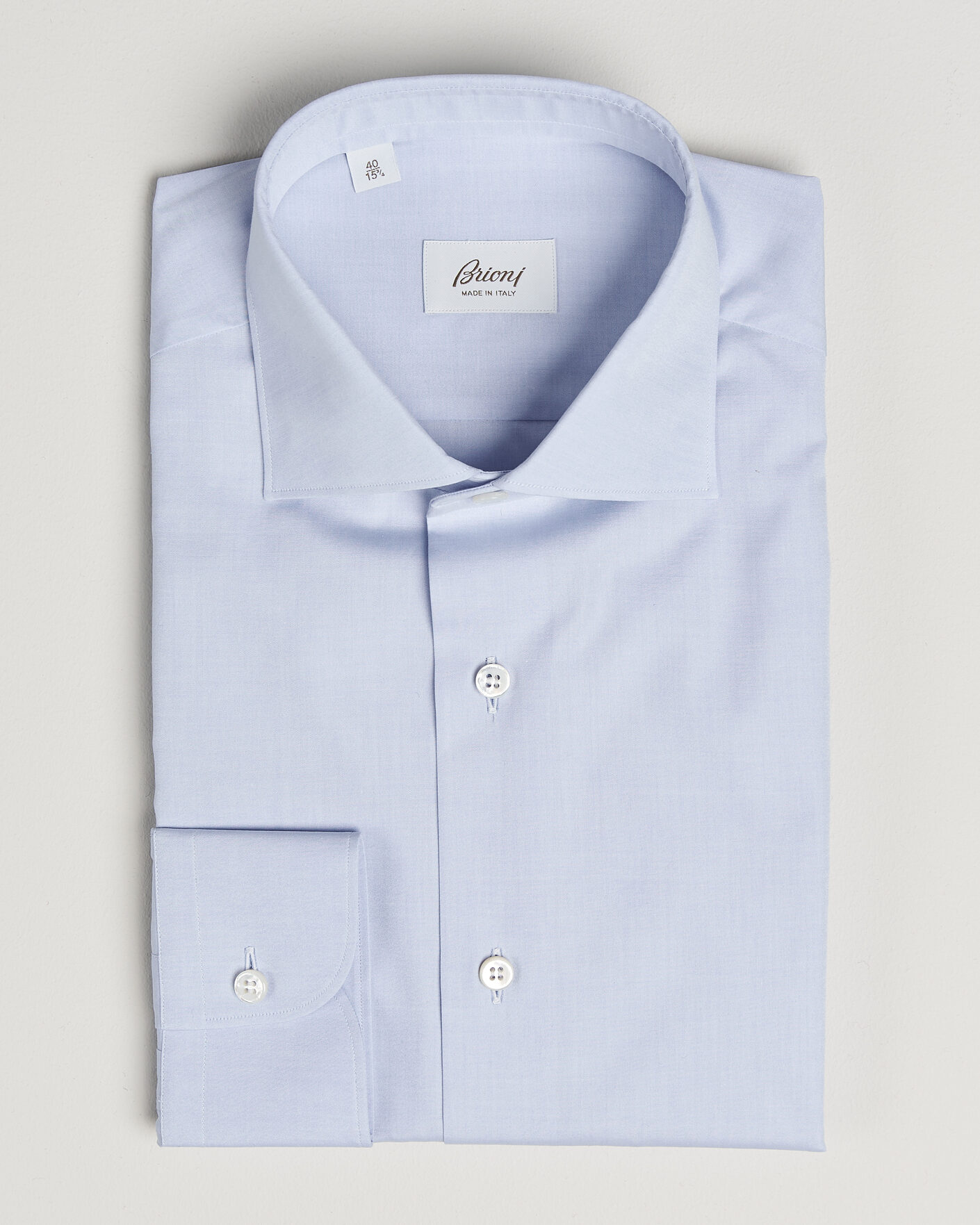 Herren | Hemden | Brioni | Poplin Cotton Dress Shirt Light Blue