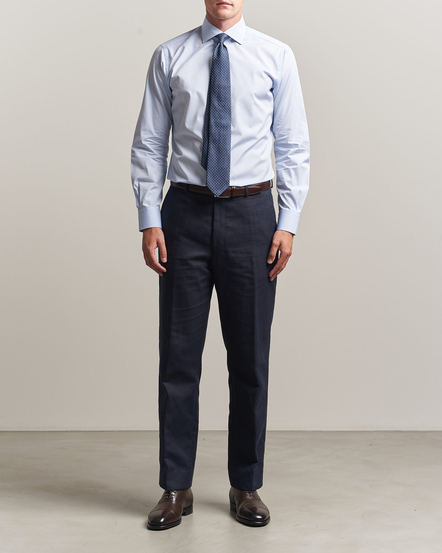 Herren | Hemden | Brioni | Poplin Cotton Dress Shirt Light Blue