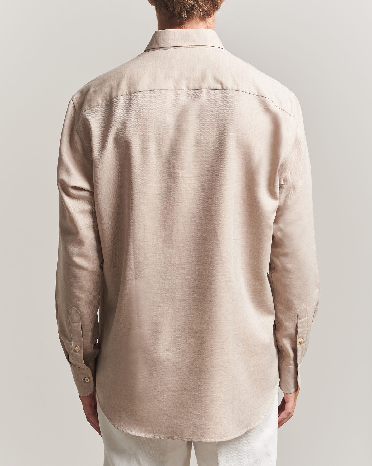 Herren | Hemden | Brioni | Cotton/Cashmere Flannel Shirt Beige