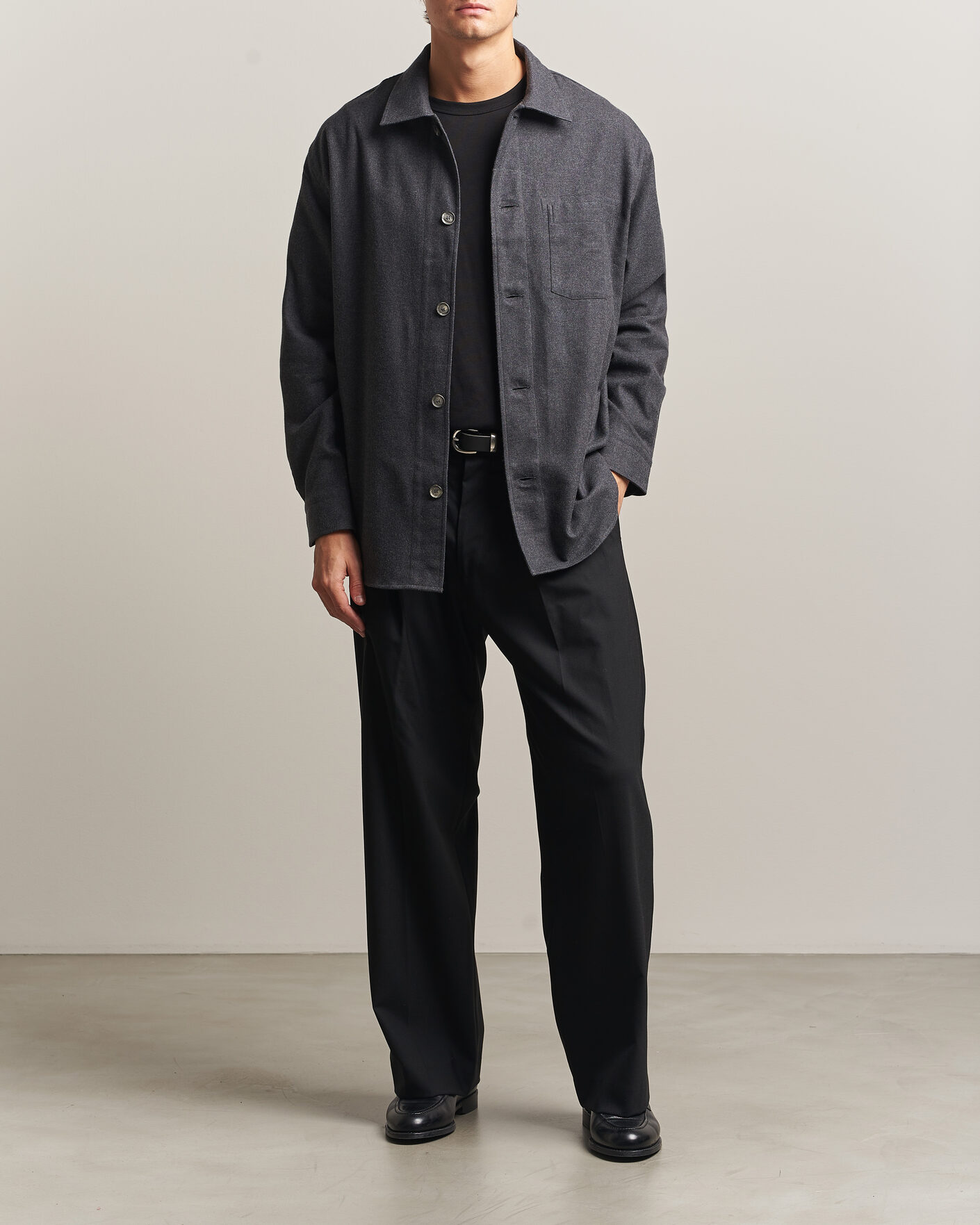 Herren | Hemden | Brioni | Cotton/Cashmere Overshirt Grey Melange