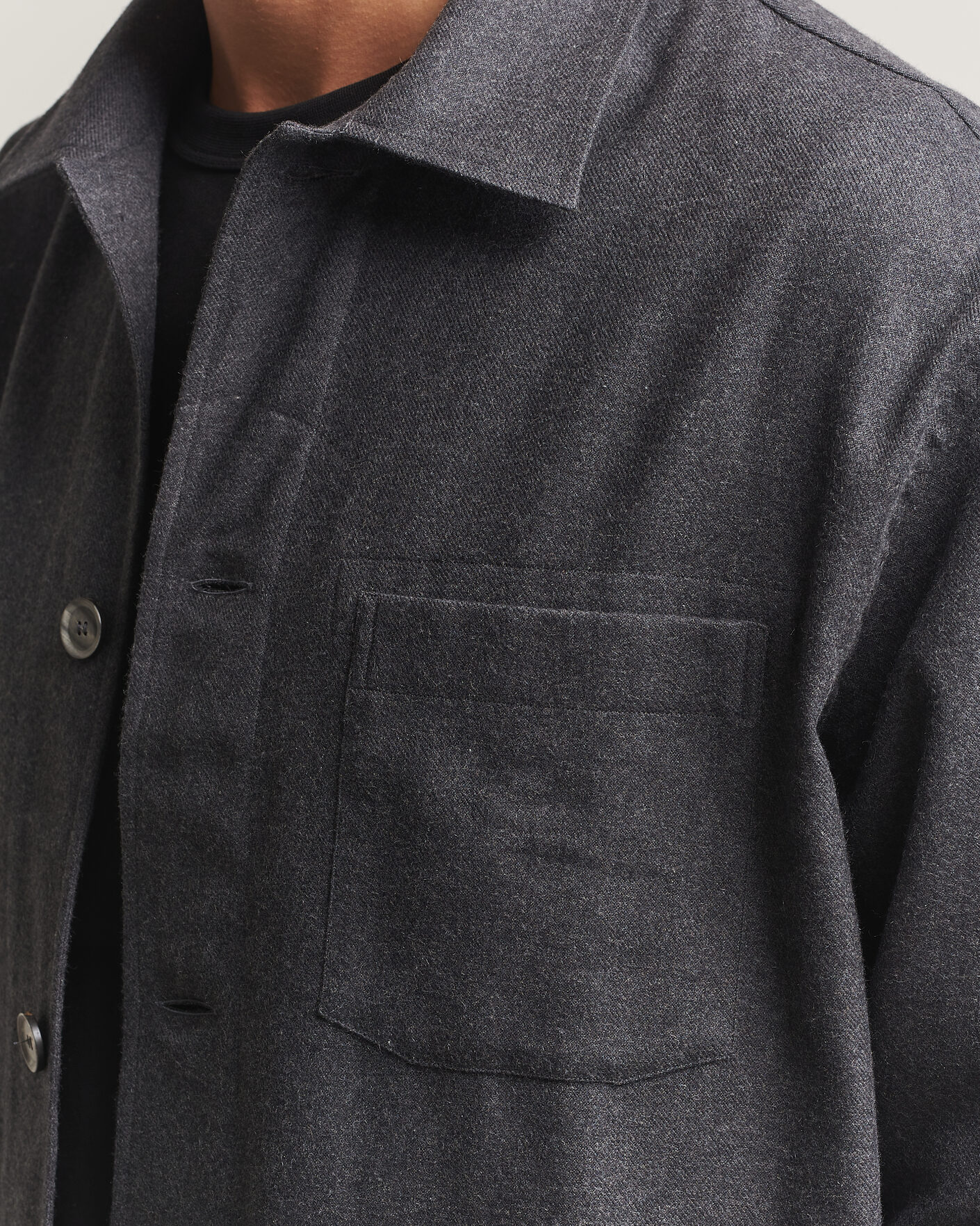 Herren | Hemden | Brioni | Cotton/Cashmere Overshirt Grey Melange