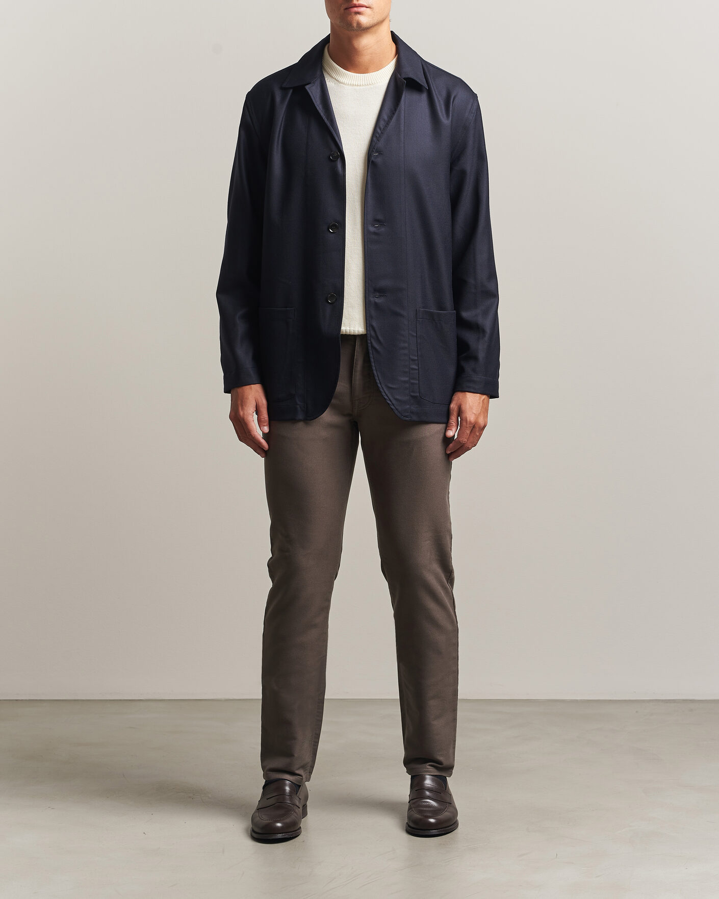 Herren | Hosen | Brioni | 5-Pocket Moleskine Pants Grey