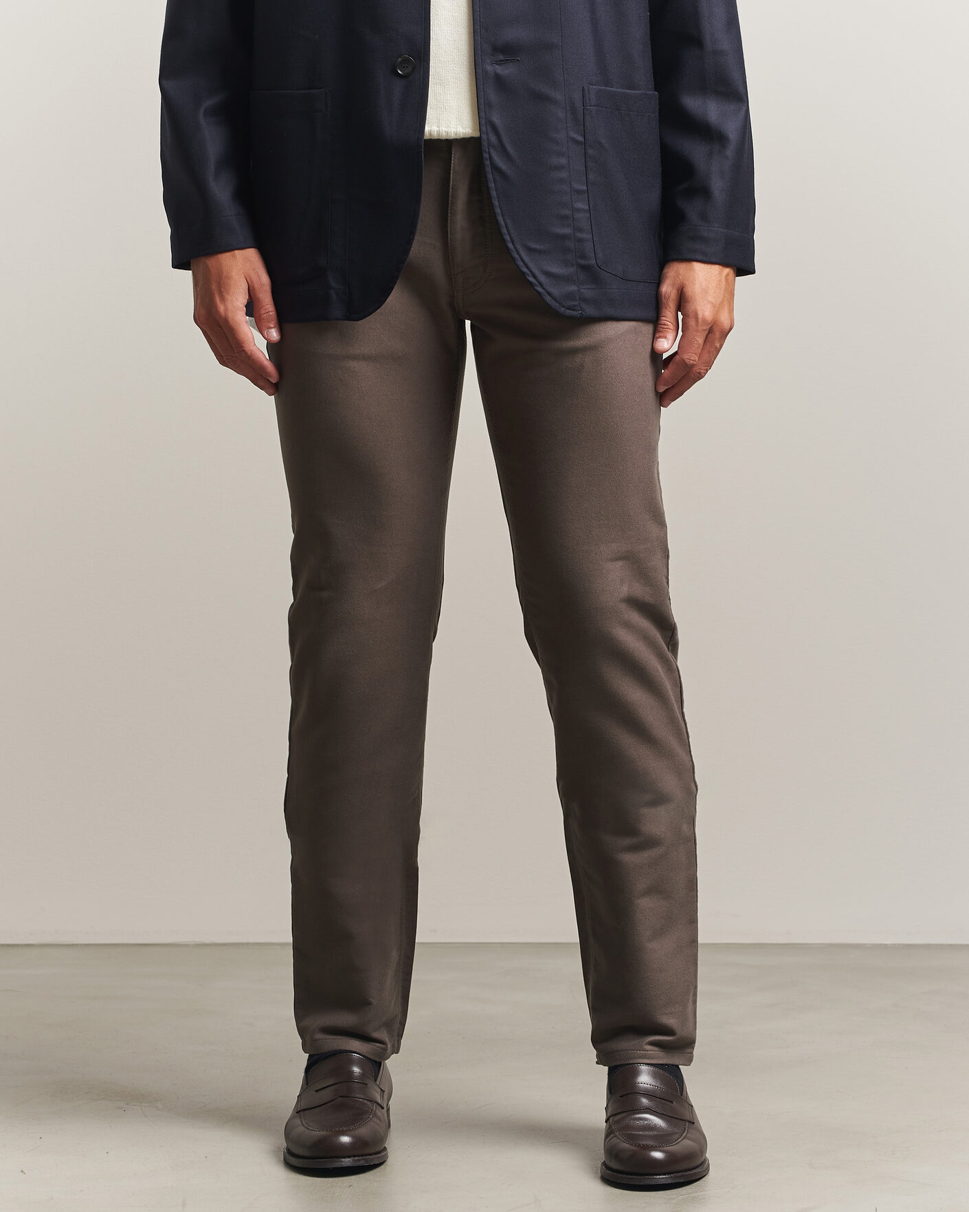 Herren | Hosen | Brioni | 5-Pocket Moleskine Pants Grey