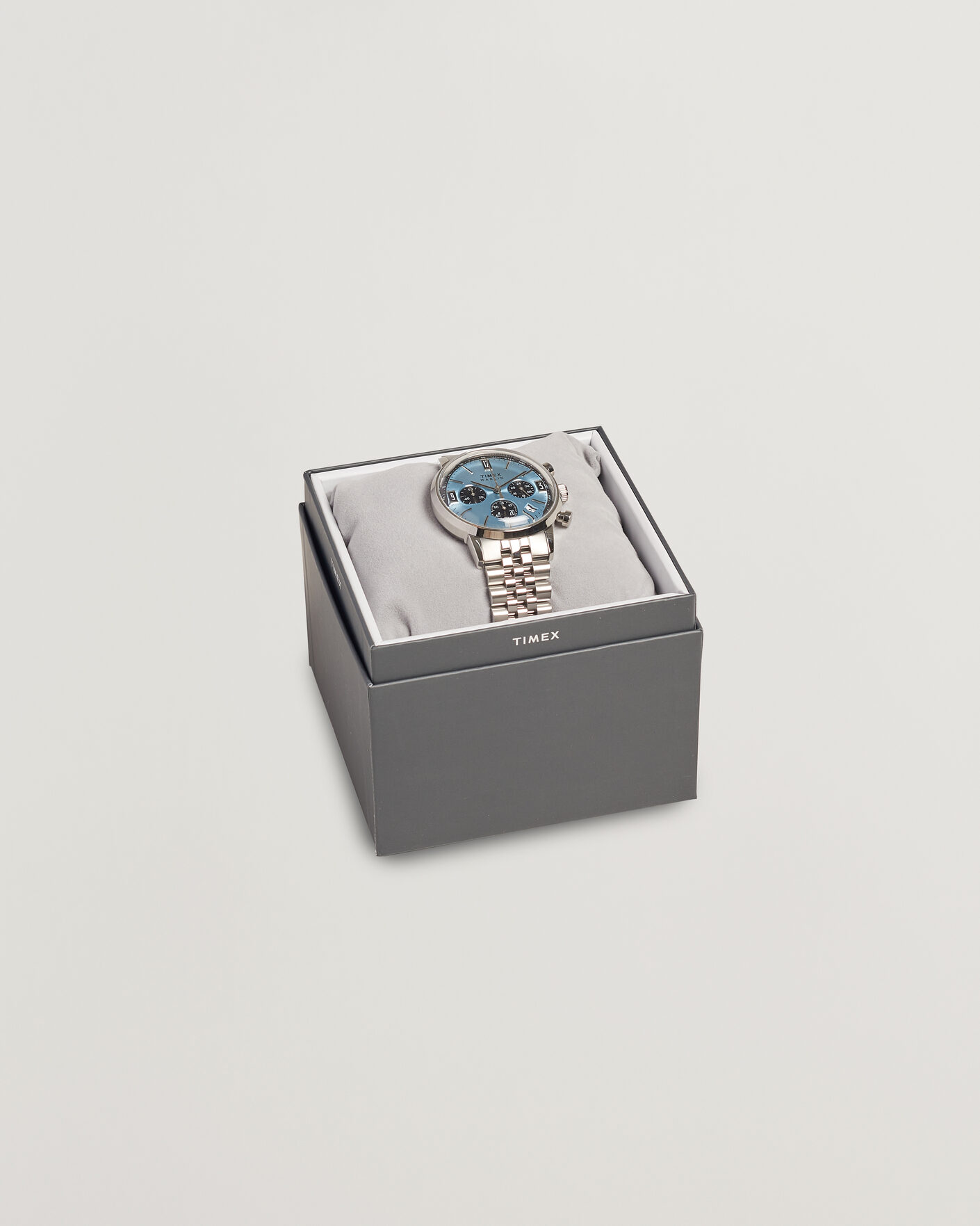 Herren | Timex Marlin Quartz Chronograph Steel 40mm Ice Blue Dial | Timex | Marlin Quartz Chronograph Steel 40mm Ice Blue Dial