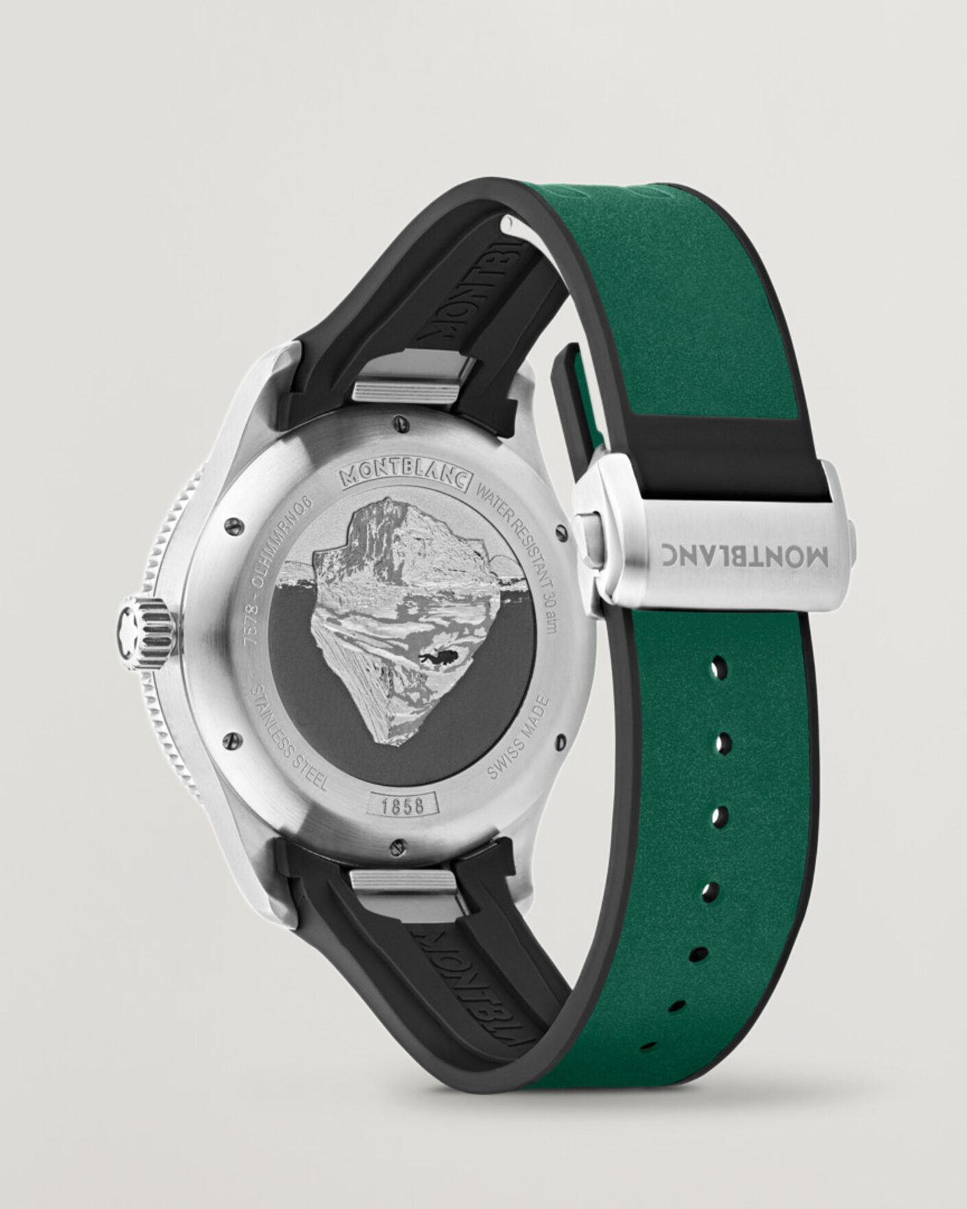 Herren | Montblanc Iced Sea Automatic Date Rubber Strap Green | Montblanc | Iced Sea Automatic Date Rubber Strap Green