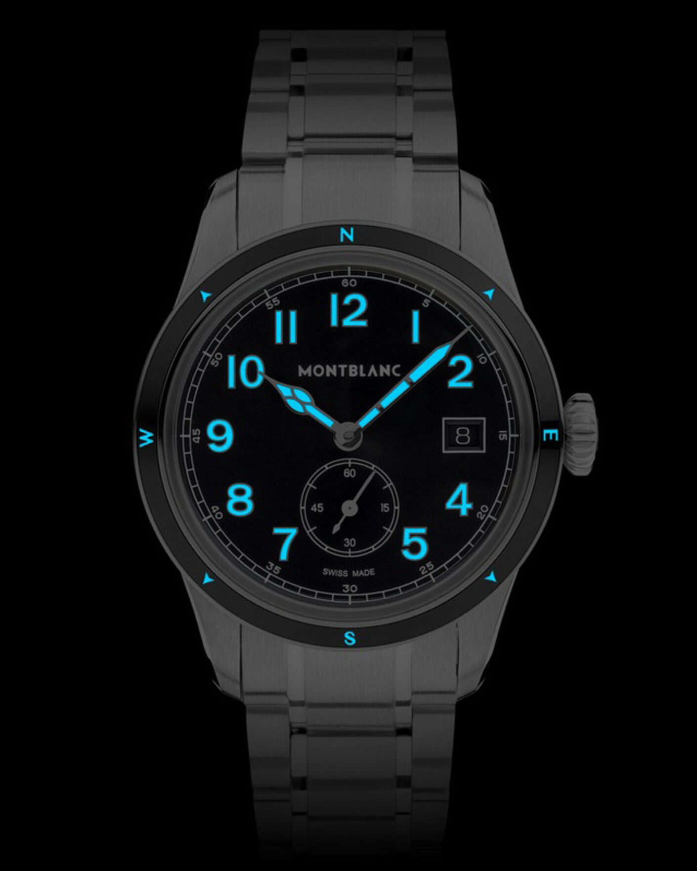 Herren | Edelstahlarmband | Montblanc | 1858 Small Second 0 Oxygen Black