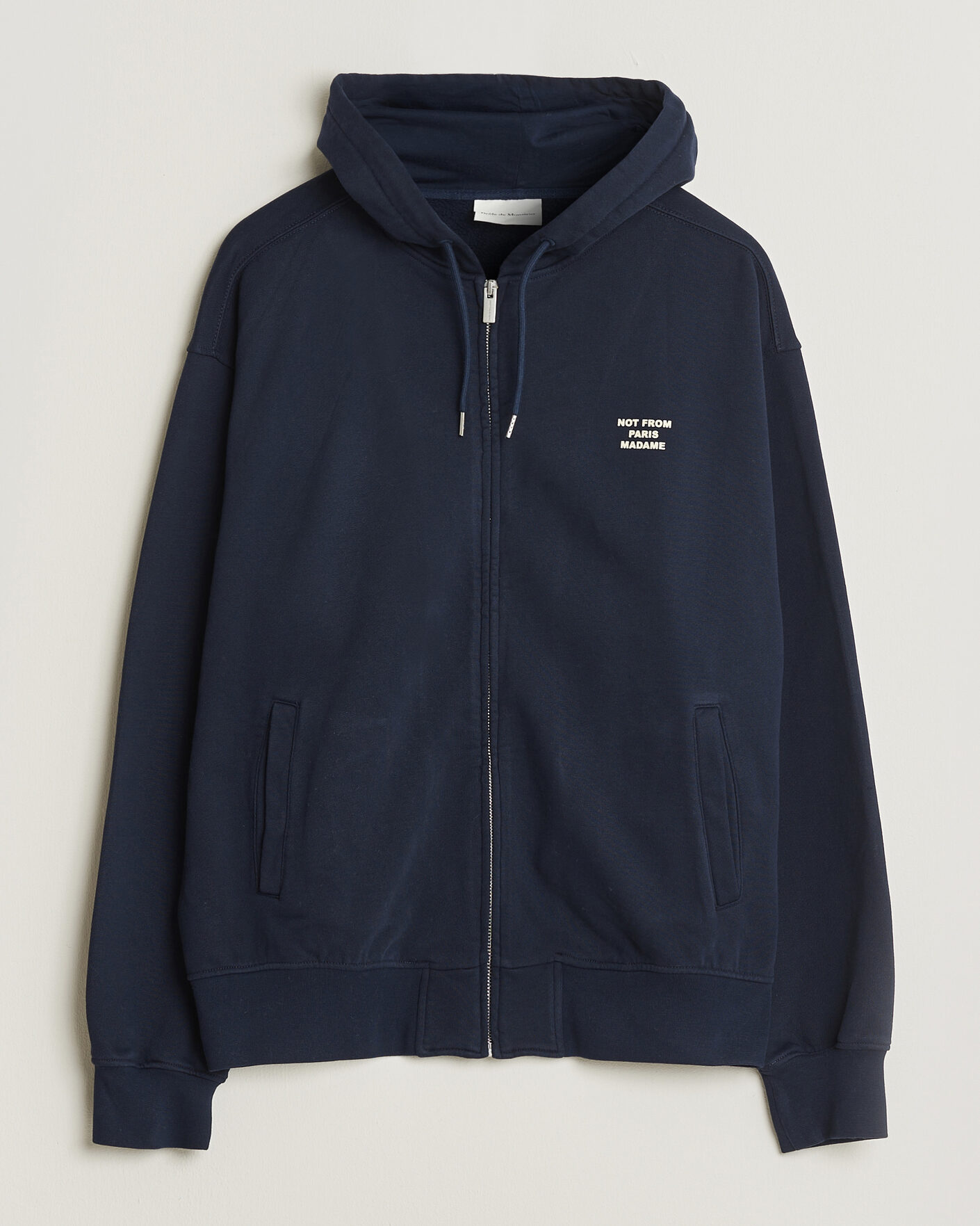 Herren | Pullover | Drôle de Monsieur | Slogan Full Zip Hoodie Navy