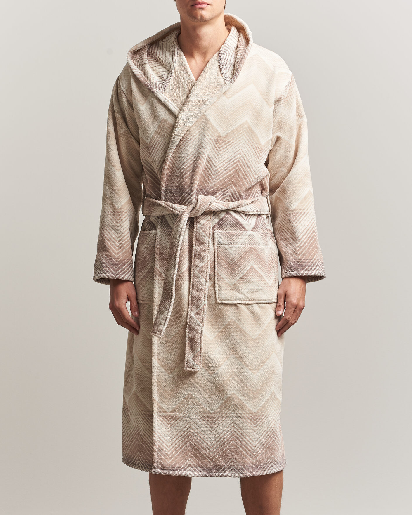 Herren | Schlafanzüge & Bademäntel | Missoni Home | Marea Hooded Bathrobe Beige
