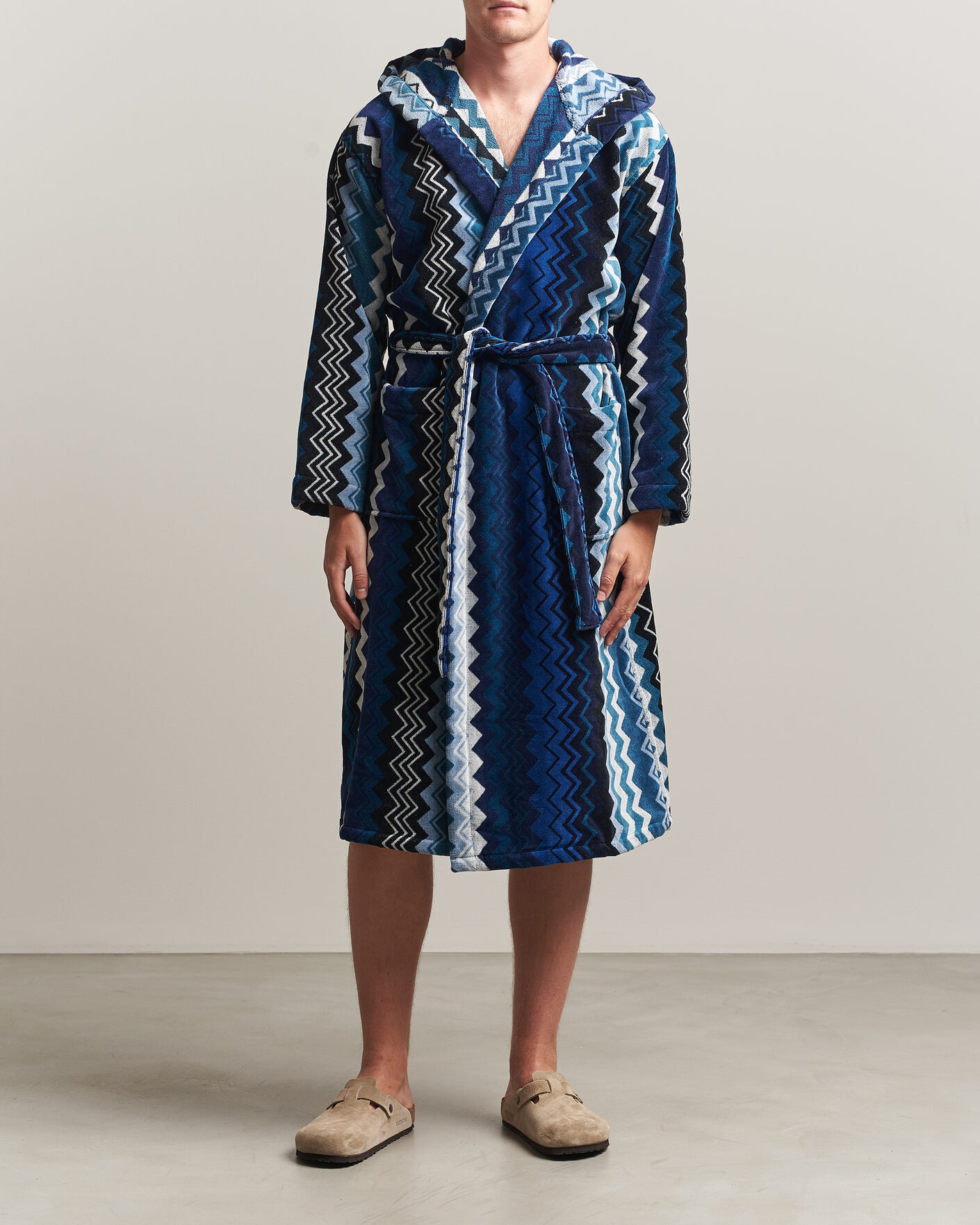 Herren | Schlafanzüge & Bademäntel | Missoni Home | Giacomo Hooded Bathrobe Multi Blue