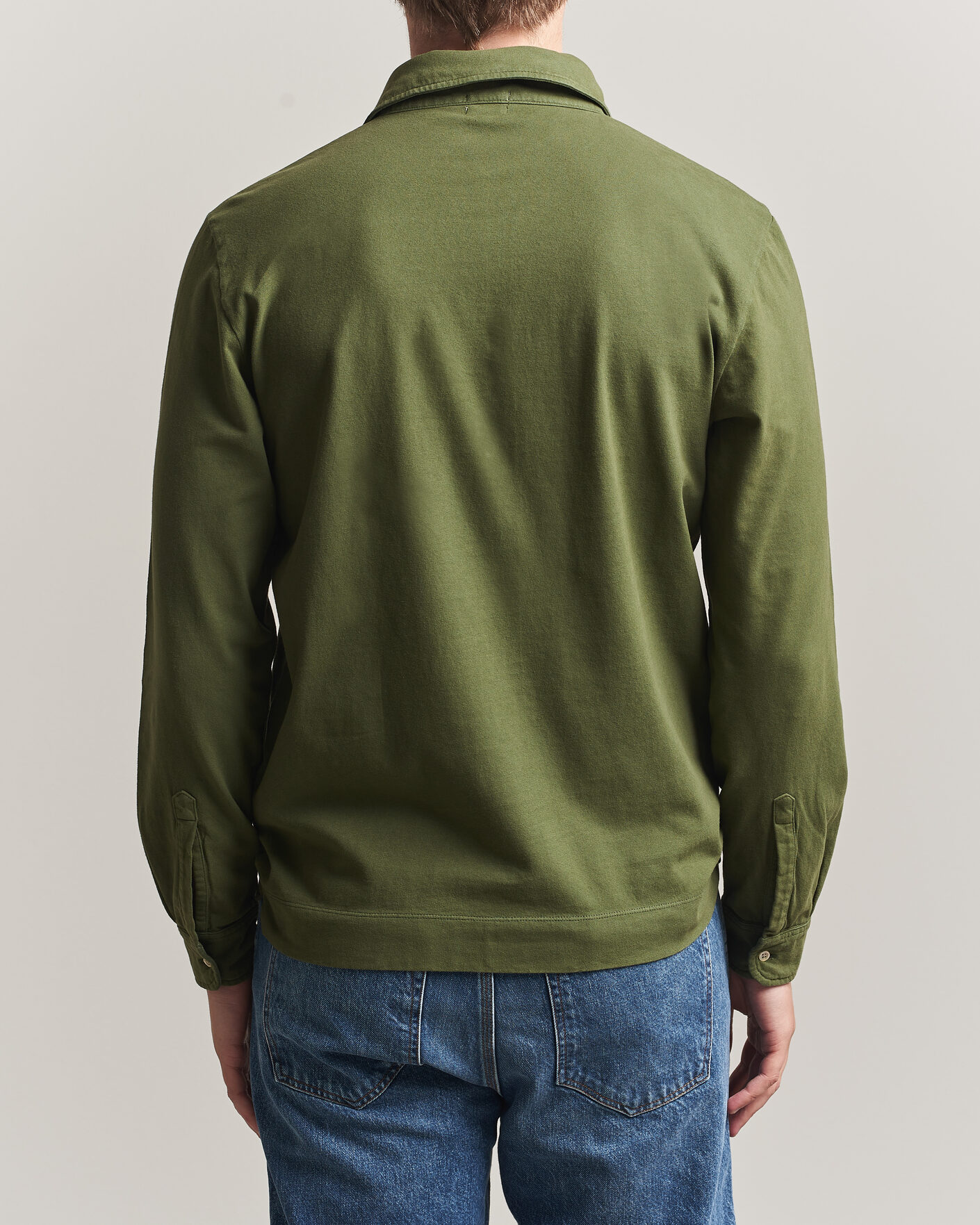 Herren | Poloshirts | Massimo Alba | Raya Long Sleeve Polo Moss Green