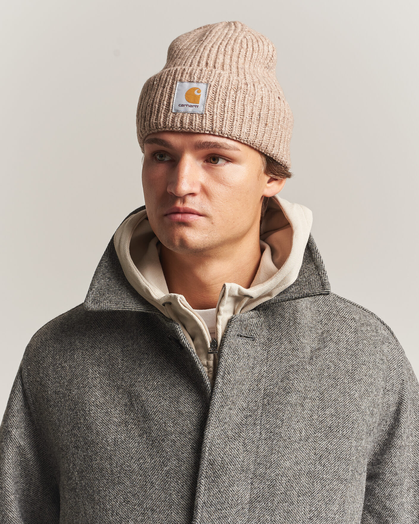 Herren | Mützen | Carhartt WIP | Anglistic Wool/Cotton Beanie Specled Fleur De Sel