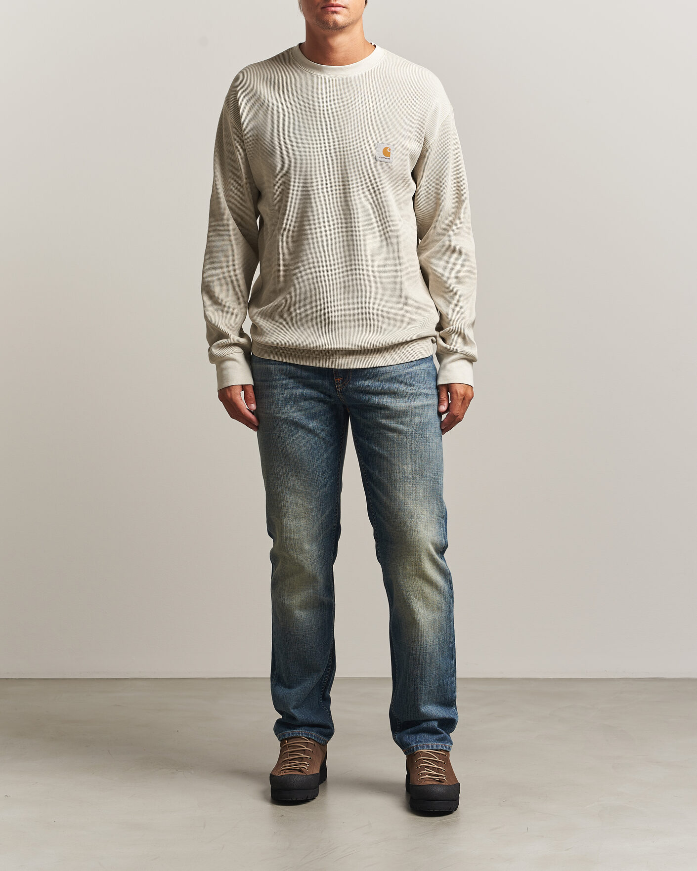 Herren | T-Shirts | Carhartt WIP | Long Sleeve Waffle T-Shirt Fleur De Sel