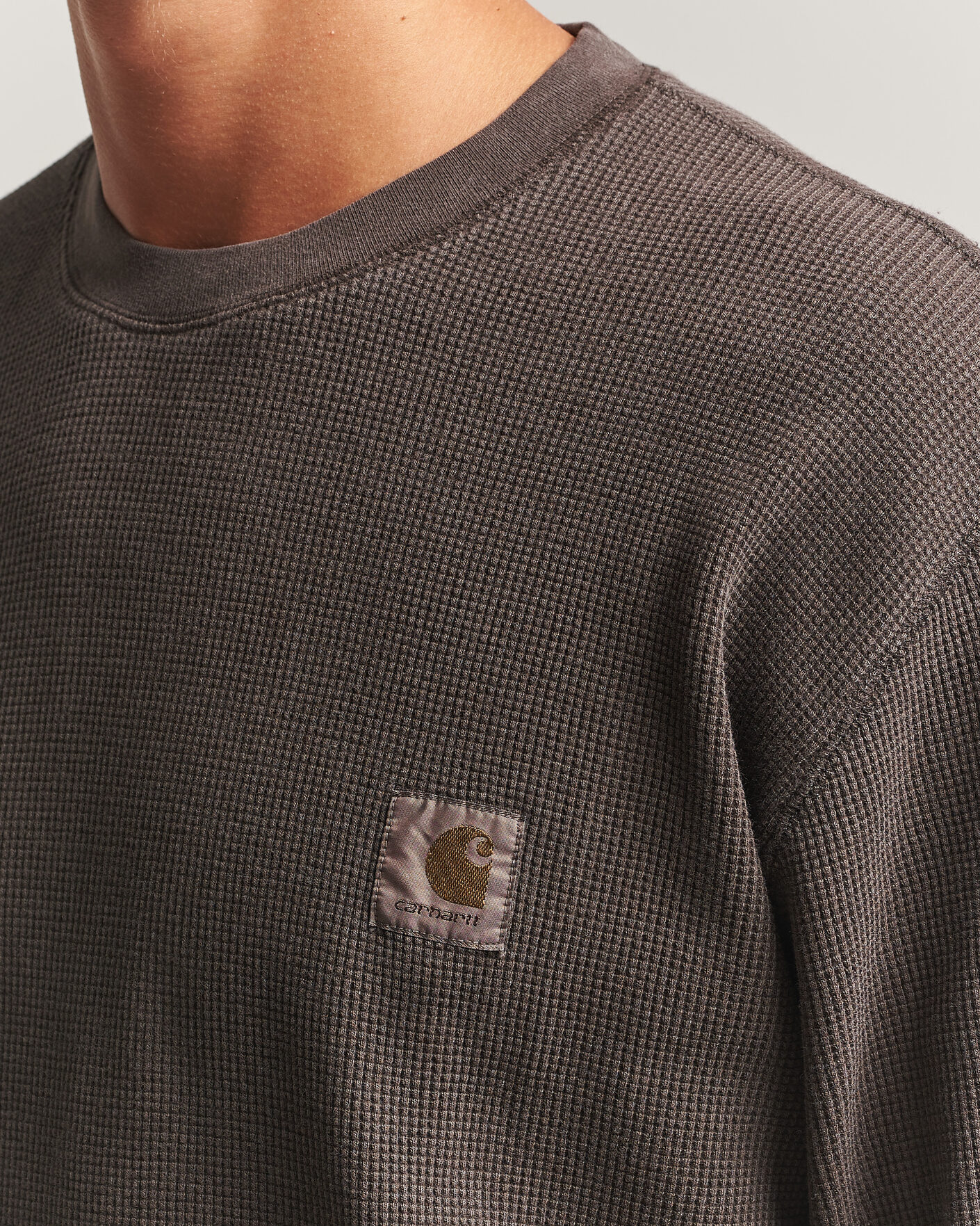Herren | T-Shirts | Carhartt WIP | Long Sleeve Waffle T-Shirt Tobacco