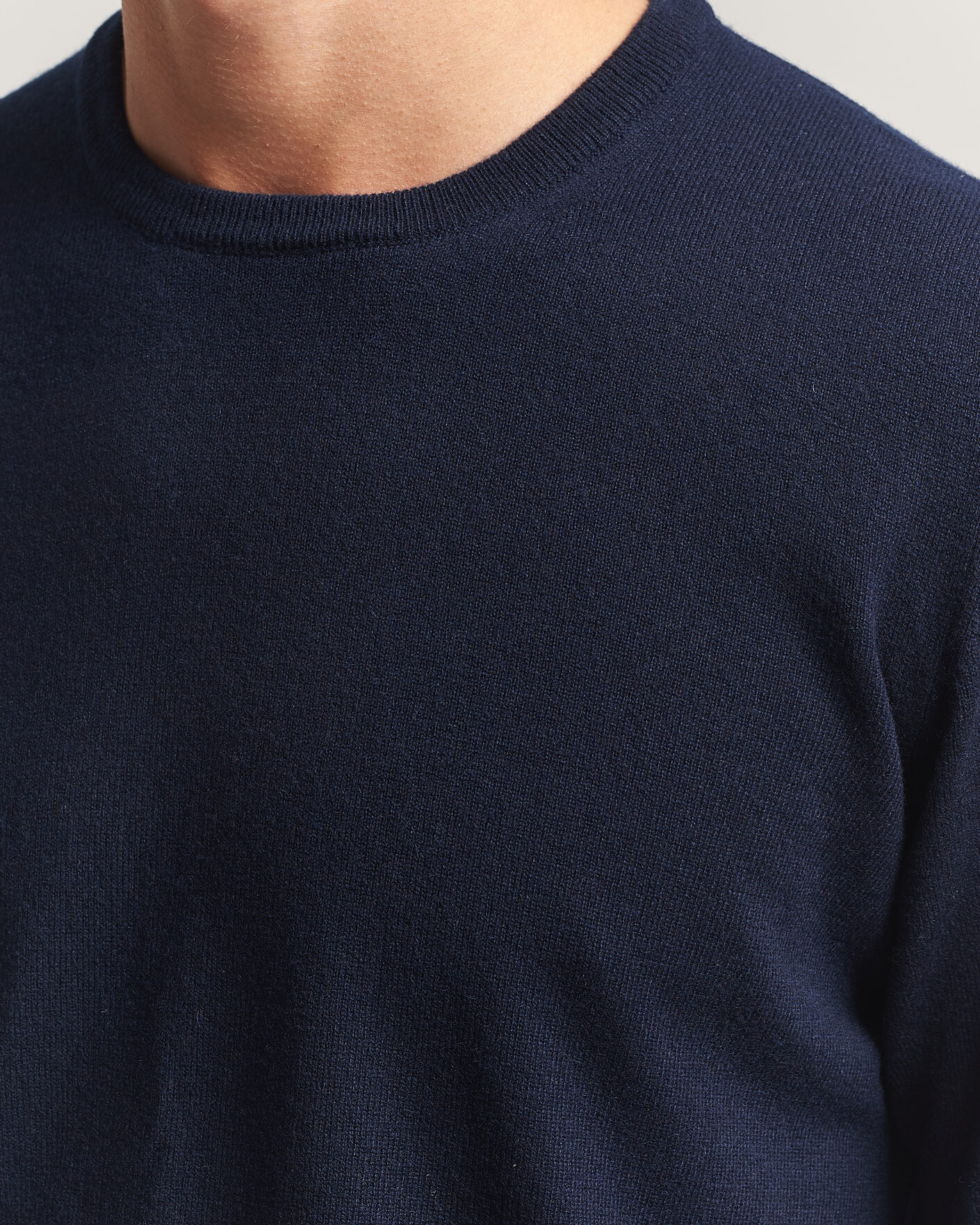 Herren | Pullover | Fedeli | Pure Cashmere Crew Neck Navy Blue