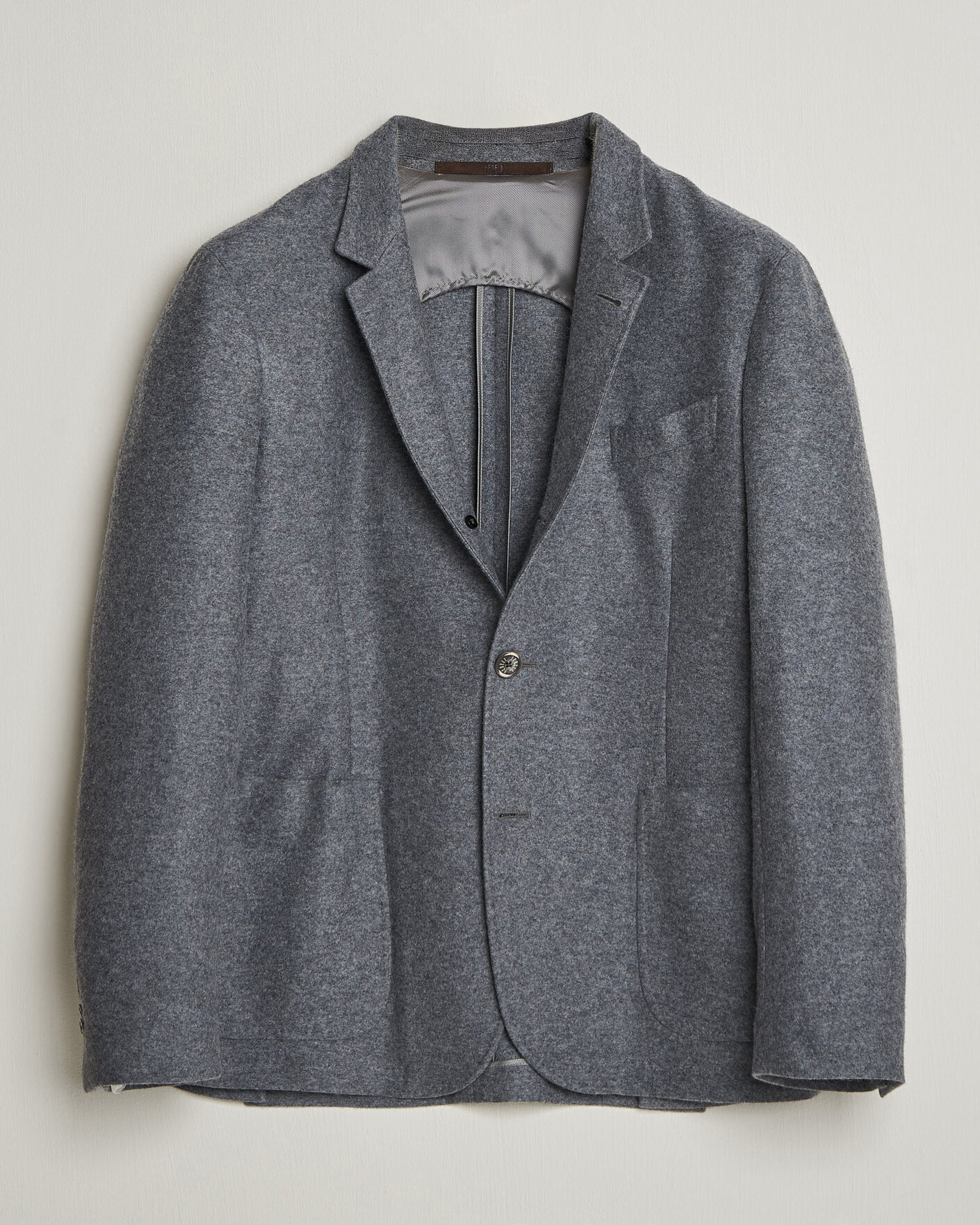 Herren | Sakkos | Fedeli | Cashmere Flannel Jacket Grey Melange