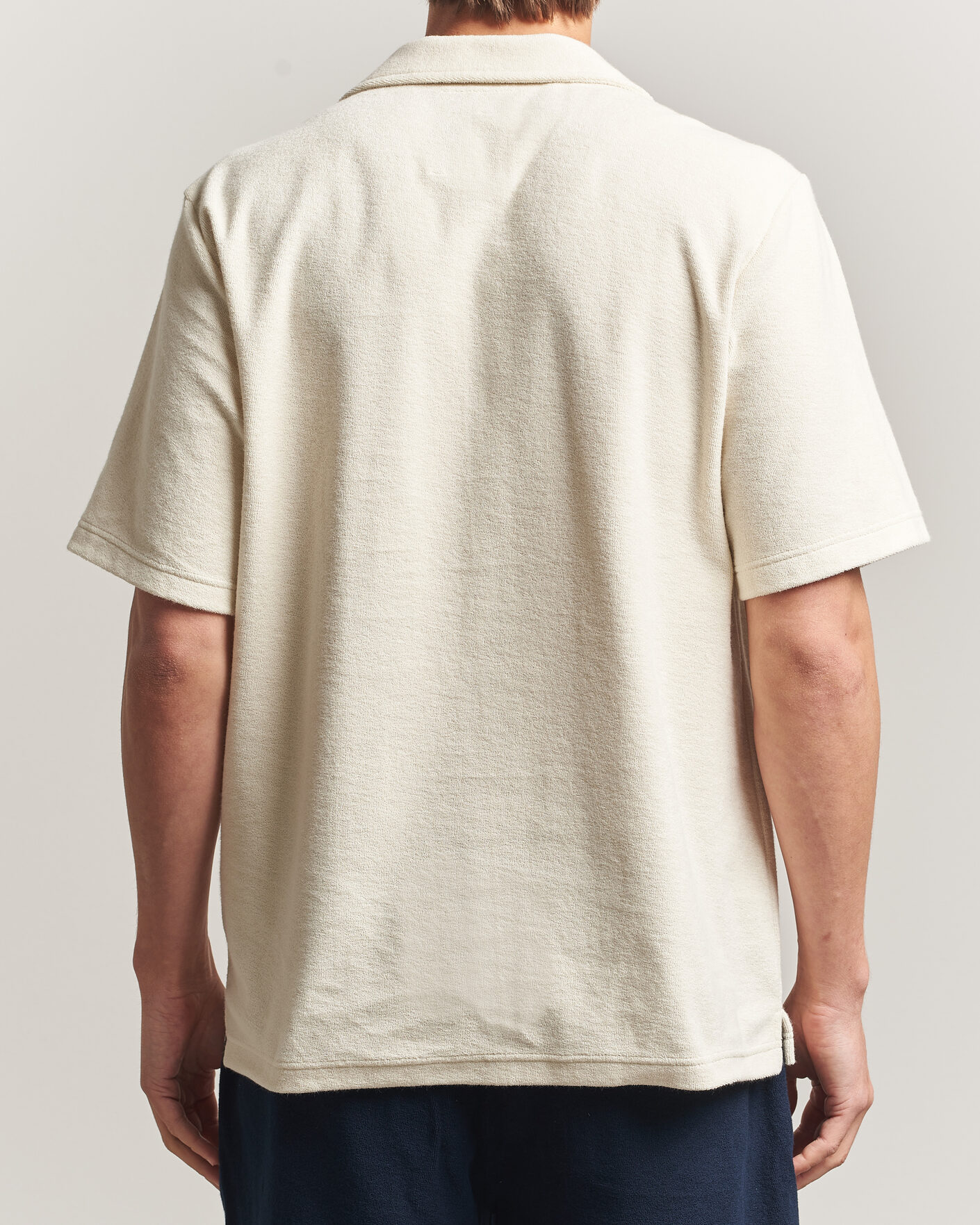 Herren | Poloshirts | OAS | Novo Regular Fit Terry Polo Ecru