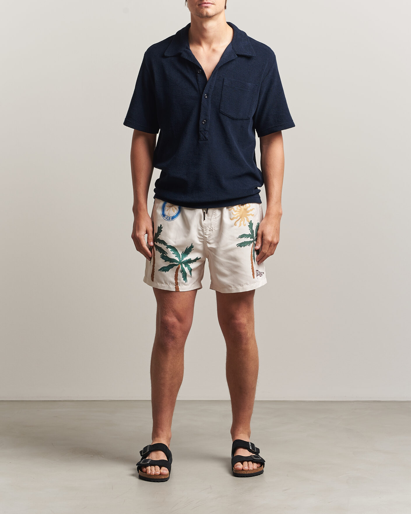 Herren | Poloshirts | OAS | Novo Regular Fit Terry Polo Dark Blue