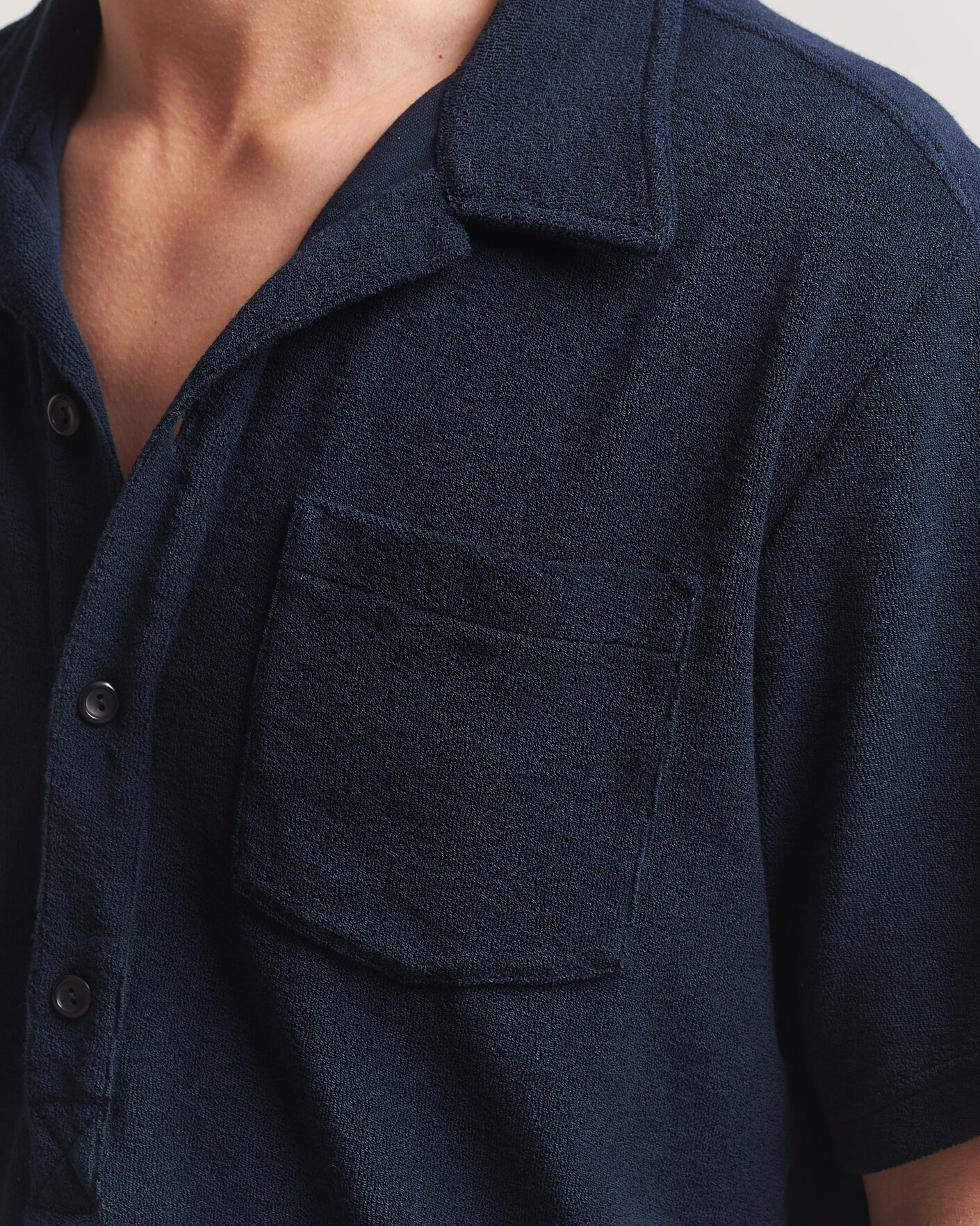 Herren | Poloshirts | OAS | Novo Regular Fit Terry Polo Dark Blue