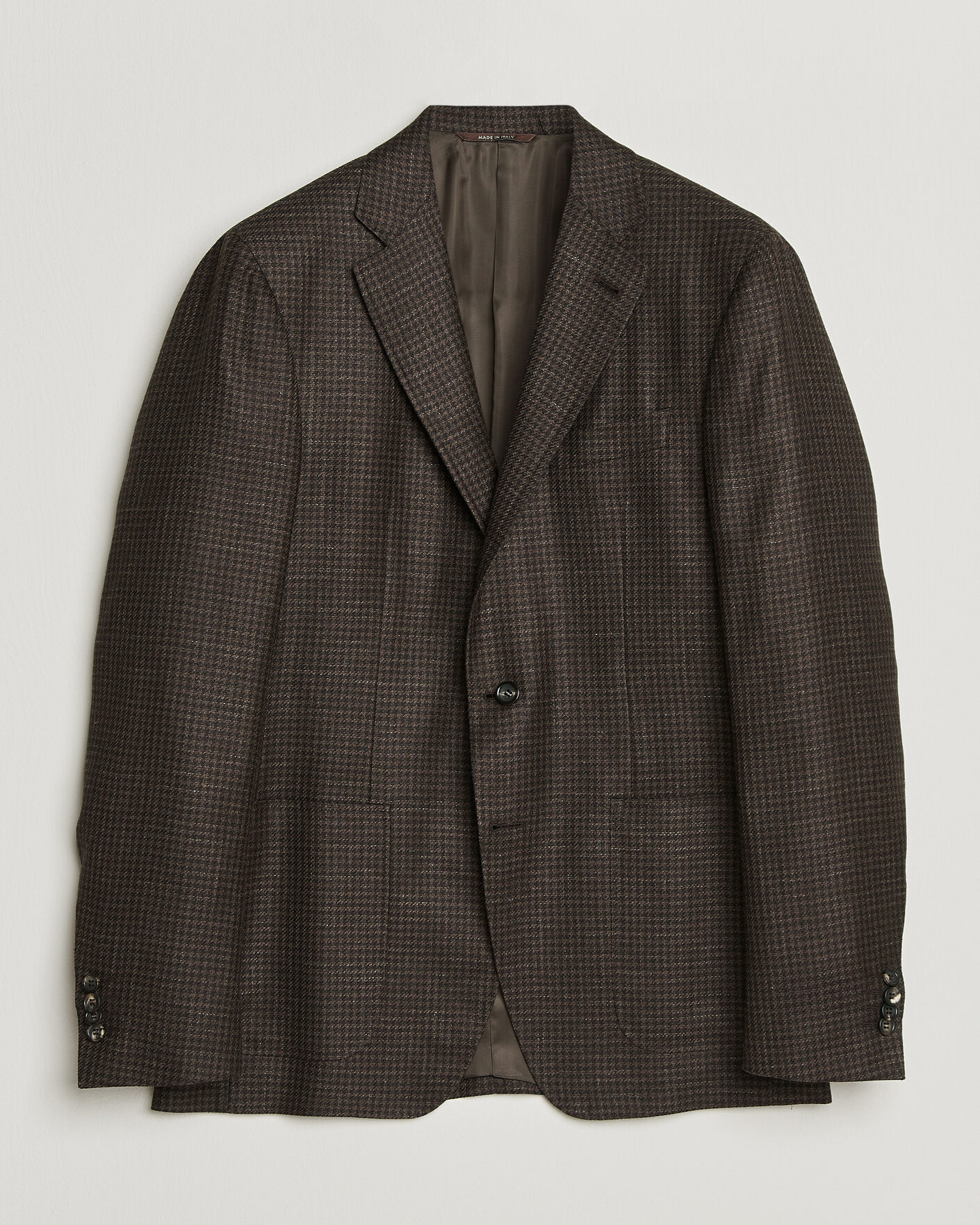 Herren | Sakkos | Canali | Kei Houndstooth Flannel Blazer Dark Brown