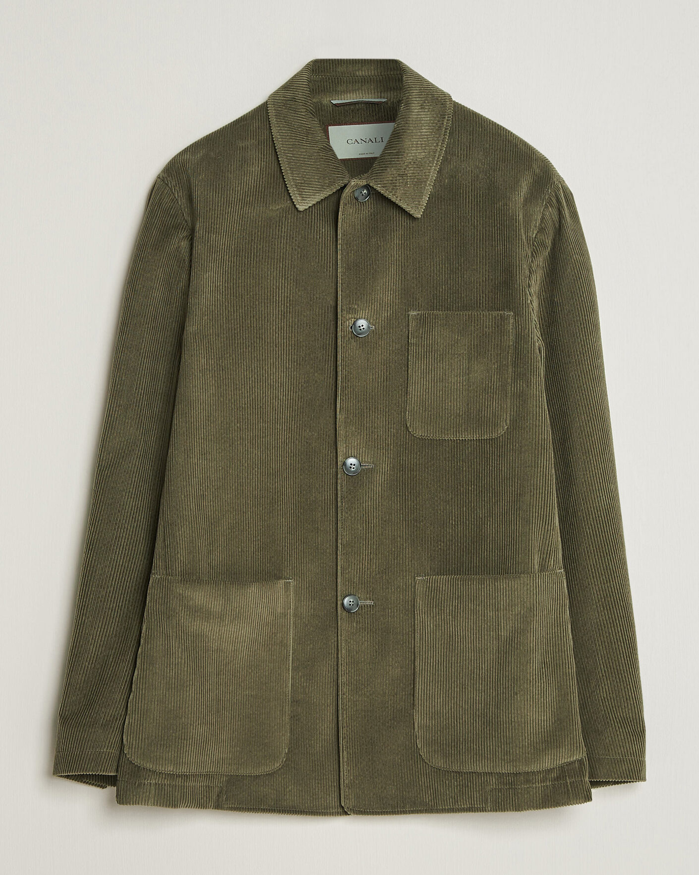 Herren | Jacken | Canali | Corduroy Chore Jacket Olive