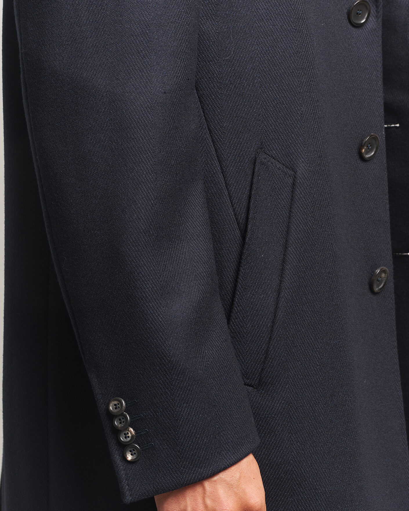 Herren | Jacken | Canali | Kei Wool Travel Coat Navy