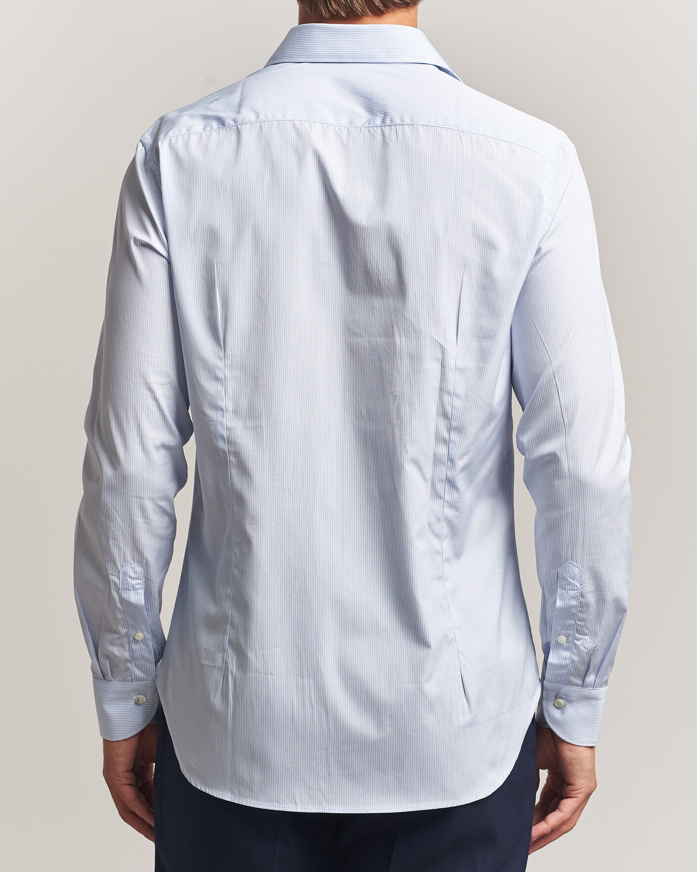 Herren | Hemden | Canali | Slim Fit Dress Shirt Light Blue Stripe