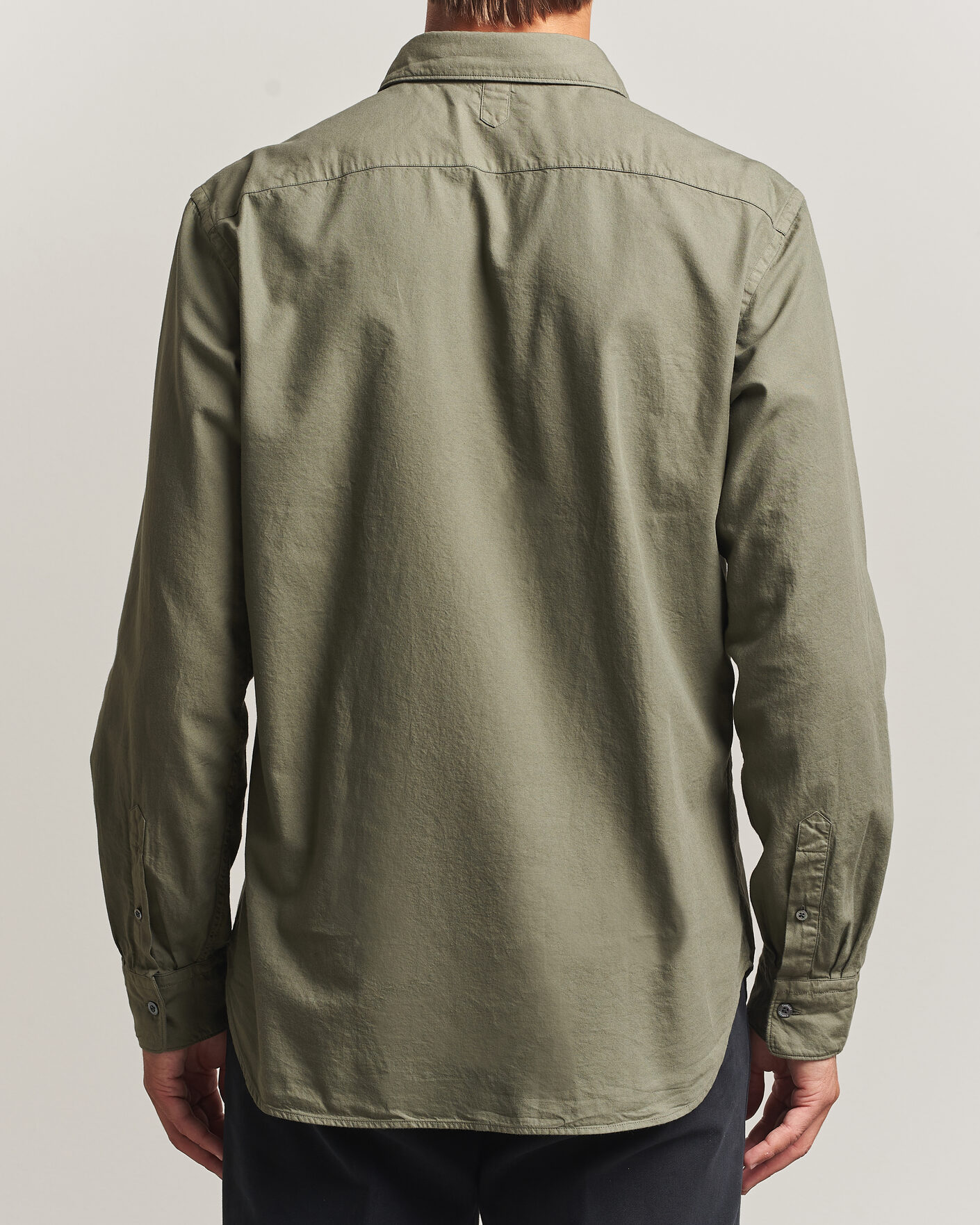 Herren | Hemden | Canali | Garment Dyed Cotton Shirt Olive
